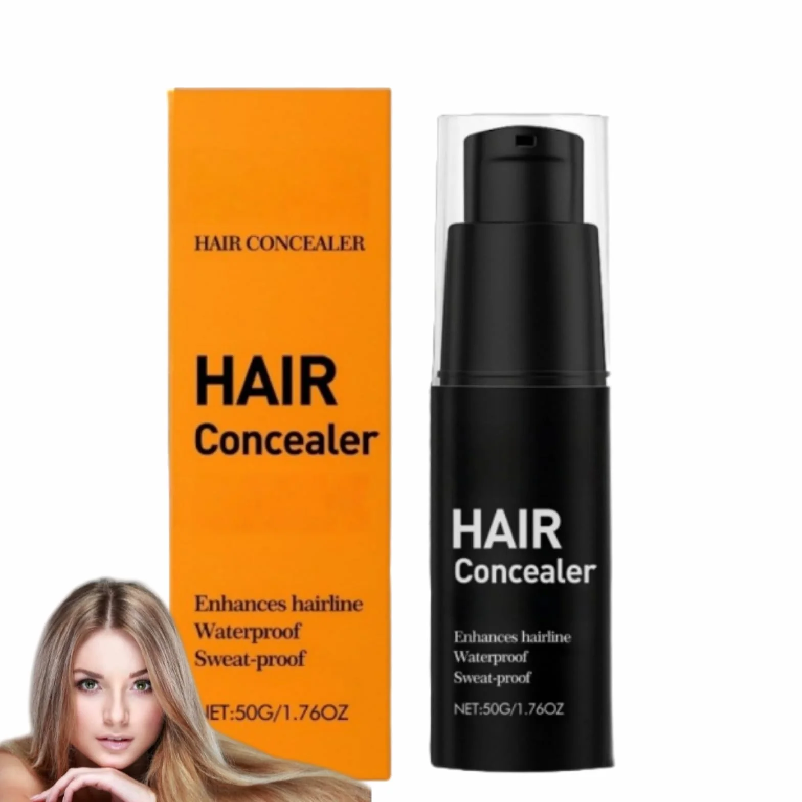 Hair Concealer, Root Touch Up Color do szarych koców i przerzedzających się włosów, wodoodporny i odporny na pot krem kryjący dla mężczyzn i kobiet (1)