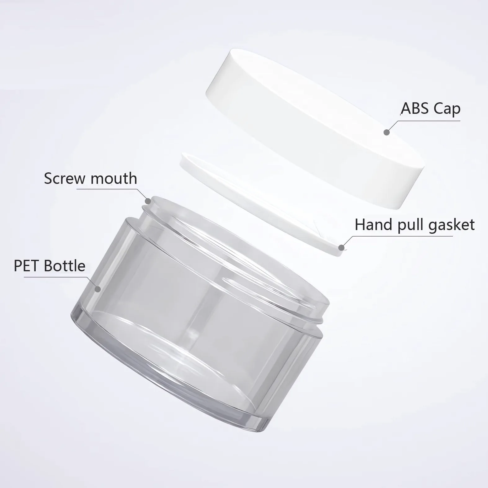 Opakowanie 12 sztuk, puste przezroczyste plastikowe słoiczki kosmetyczne 200 g z zakrętką, pojemnik ml na kremową maseczkę do twarzy(100ml)