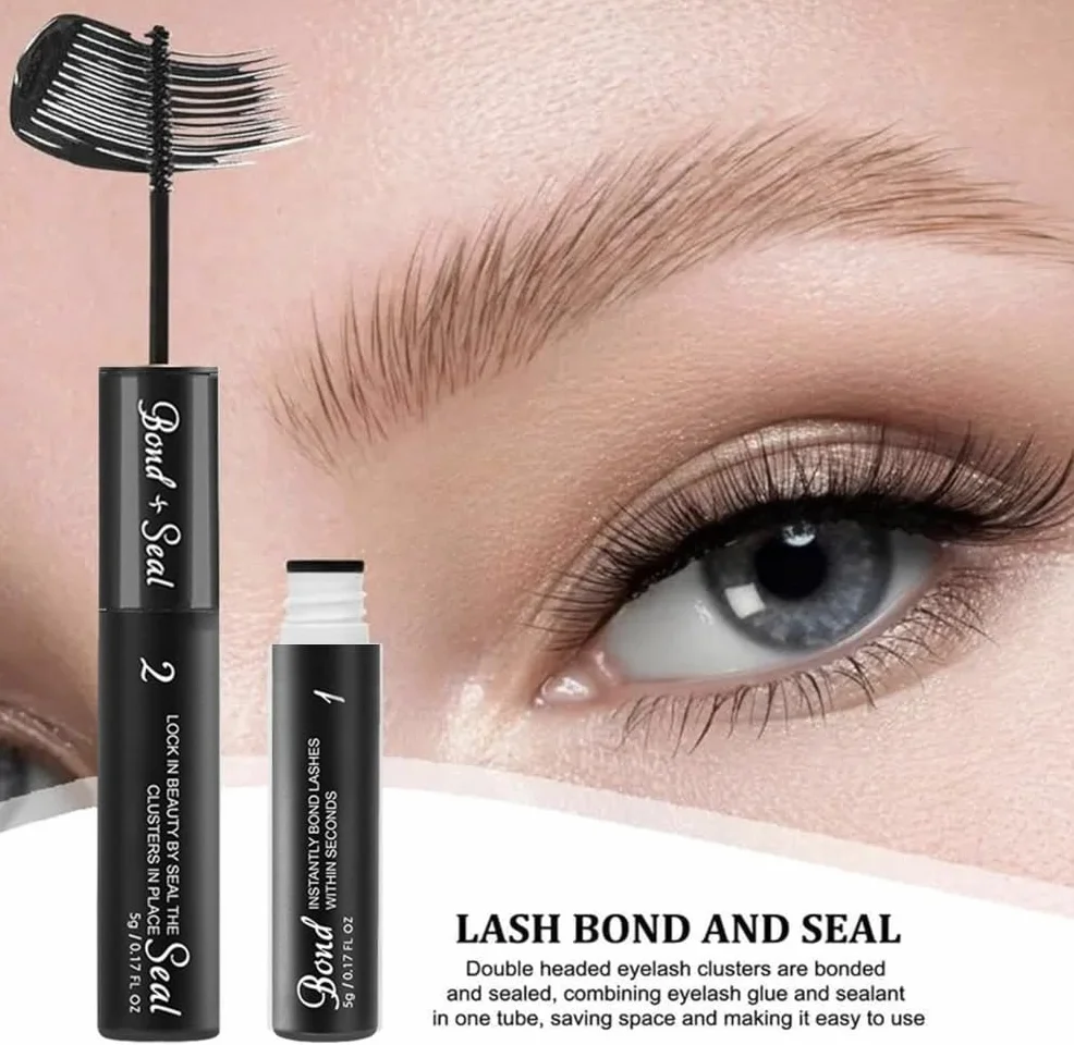 Klej do rzęs bondingowych Bond & Seal Czarny 2w1 10g