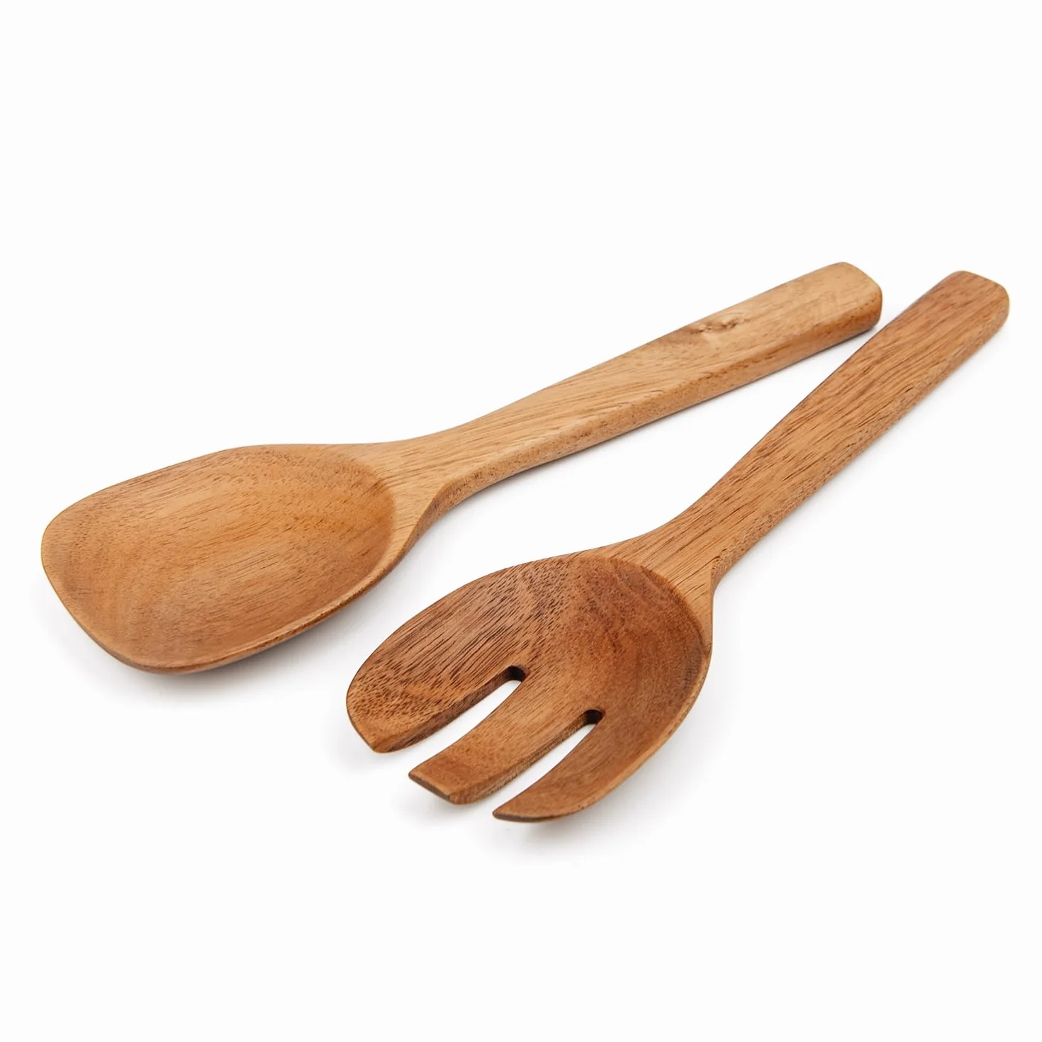 Naturoom Zestaw 2 szt. do serwowania sałatek z drewna akacjowego 25 cm