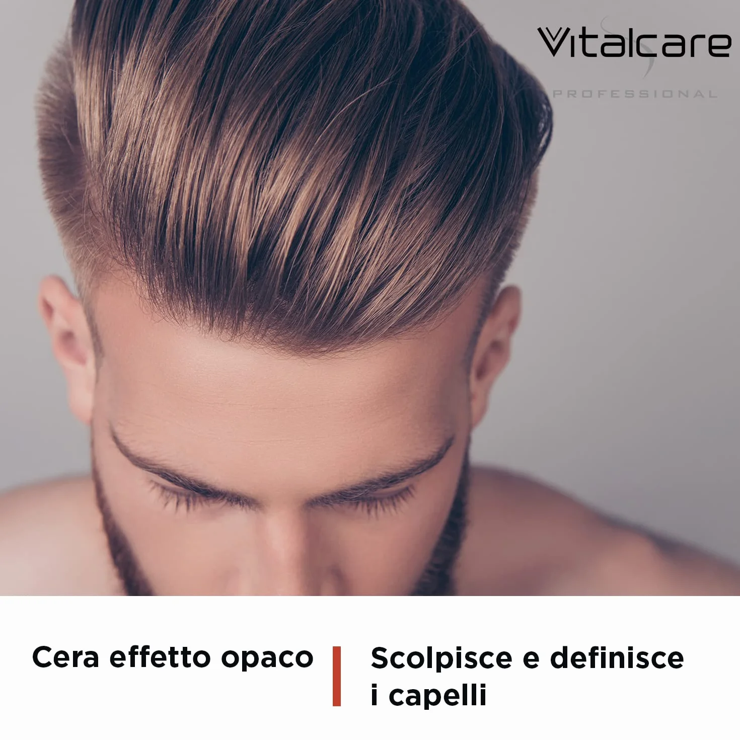 Vitalcare | Matt Wax - Wosk z efektem matowym, profesjonalny wosk do włosów męskich, do włosów bardziej wyrzeźbionych i zdefiniowanych, 100 ml