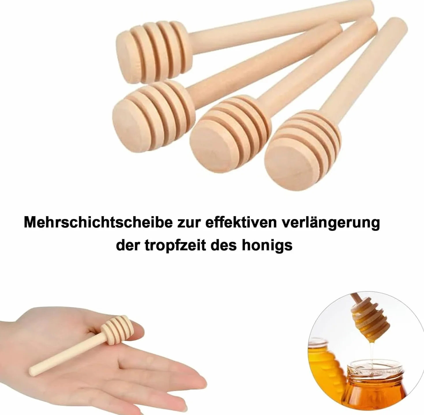 Drewniane łyżki do miodu 50 sztuk 8 cm spirala miodowa wielokrotnego użytku