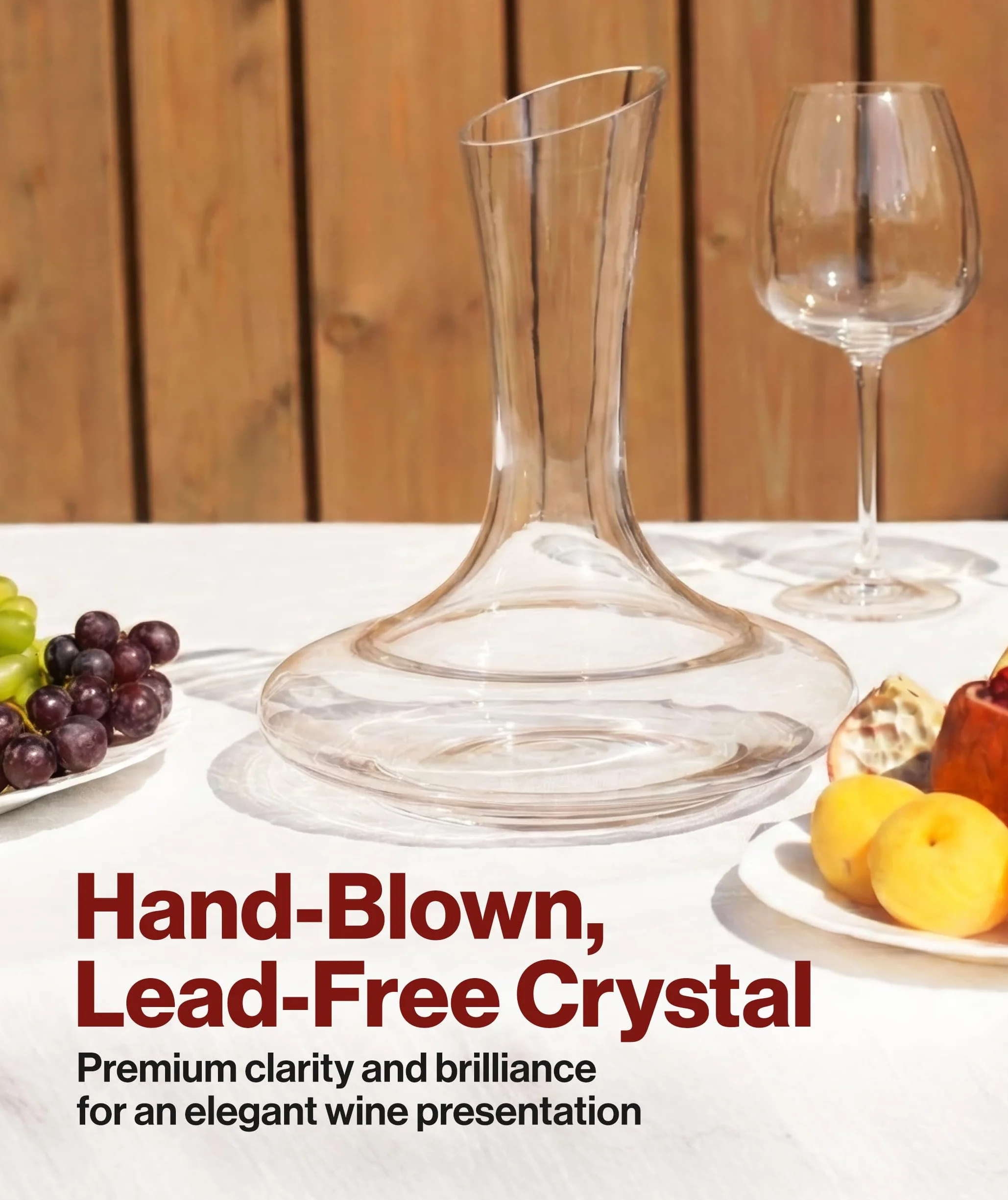 Le Chateau Decantador de vino cristal soplado a mano sin plomo 750ml aireador vino tinto