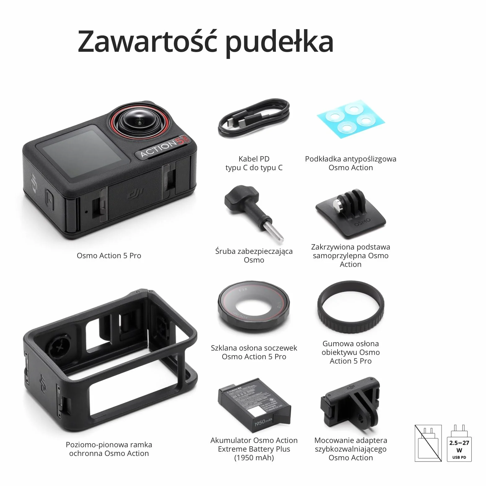 DJI Osmo Action 5 Pro Standard Combo, kamera wodoodporna z matrycą 1/1,3 cal, wideo 4K/120 kl./s, śledzenie obiektów, stabilizacja, dwa ekrany dot. OLED, kamera sportowa 4K do nagr. sportu, vlogów