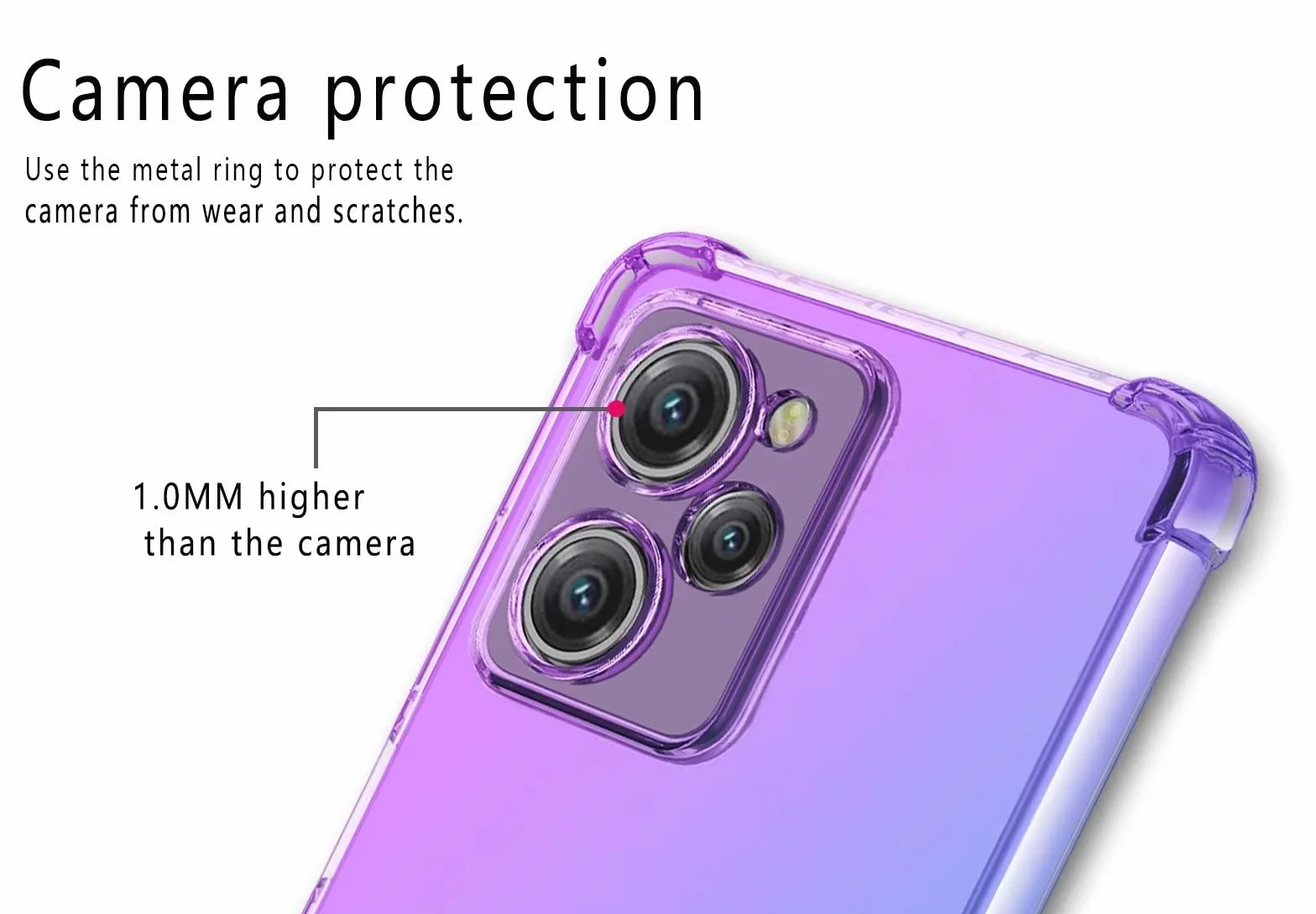 HONLEN Pokrowiec zaprojektowany dla Poco X5 Pro 5G, 16,9 cm Gradient przezroczysty silikon TPU cztery rogi wzmocnienie etui ochronne przed upadkiem czarne złoto