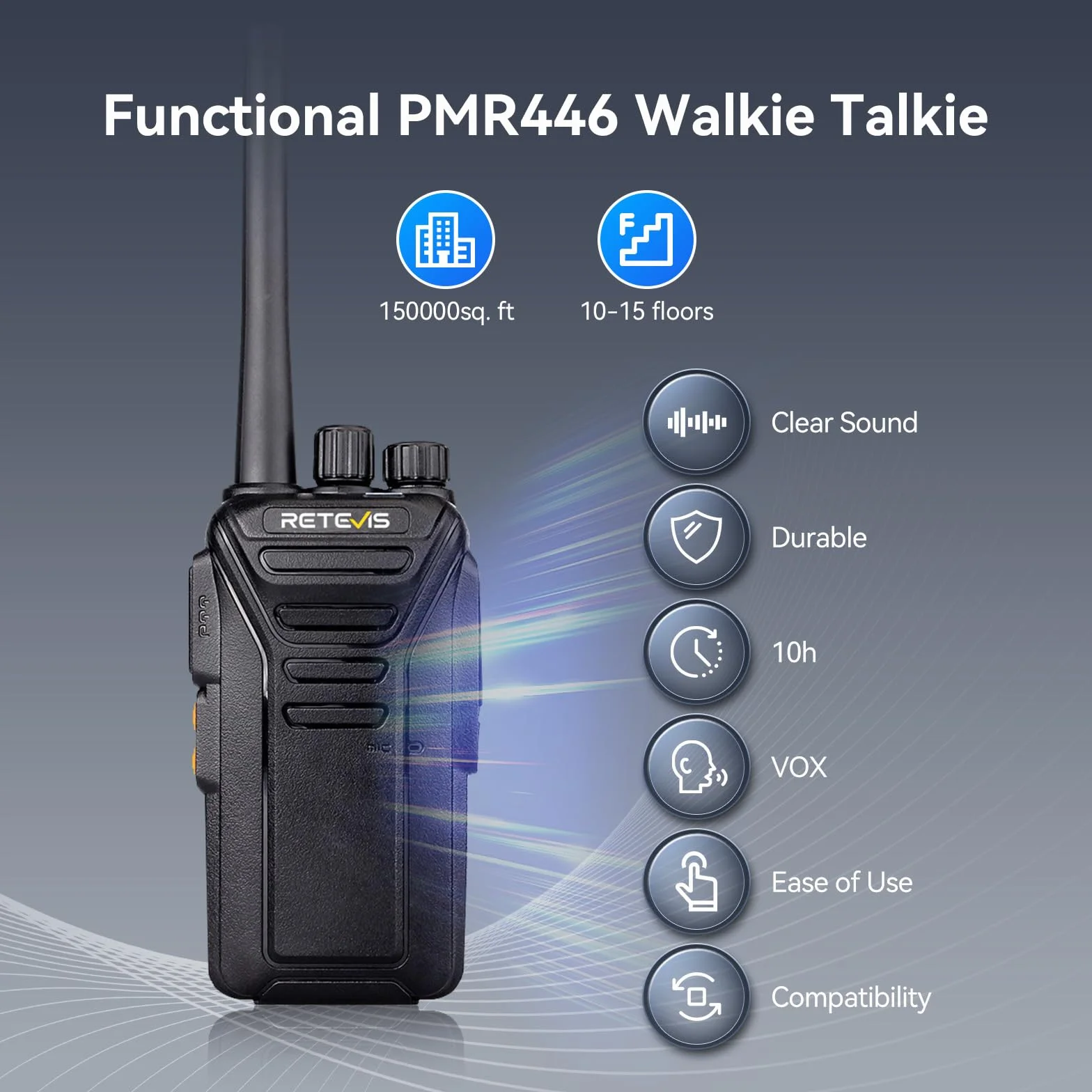 Retevis RT27 Walkie Talkie PMR446 5 para