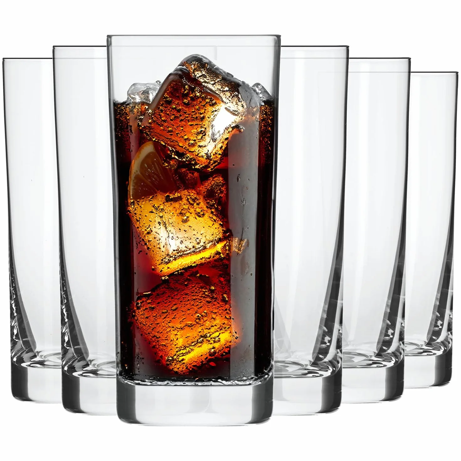 KROSNO Blended Wysokie Szklanki 350 ml 6 szt. Szkło Kryształowe Bez Ołowiu Long Drink