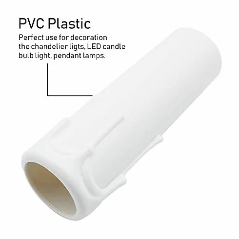 Plastikowe rękawy do ociekania świec 10 x 0,3 cm biały dekoracja żyrandola