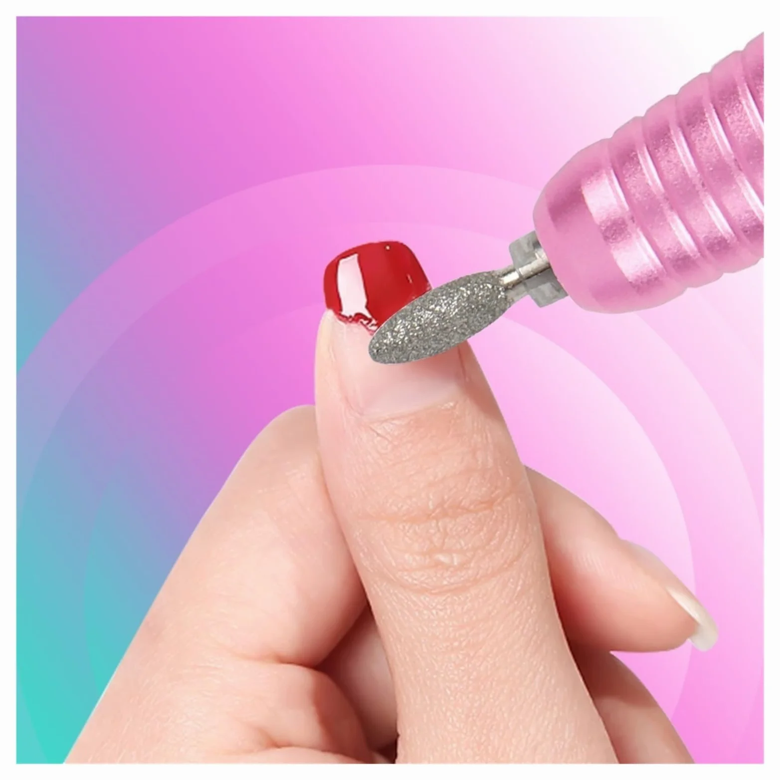 Wiertarka do paznokci, 35000RPM wiertarka do paznokci z wyświetlaczem LCD HD, akumulatorowy mistrz Manicure, przenośna frezarka do użytku domowego(Green)