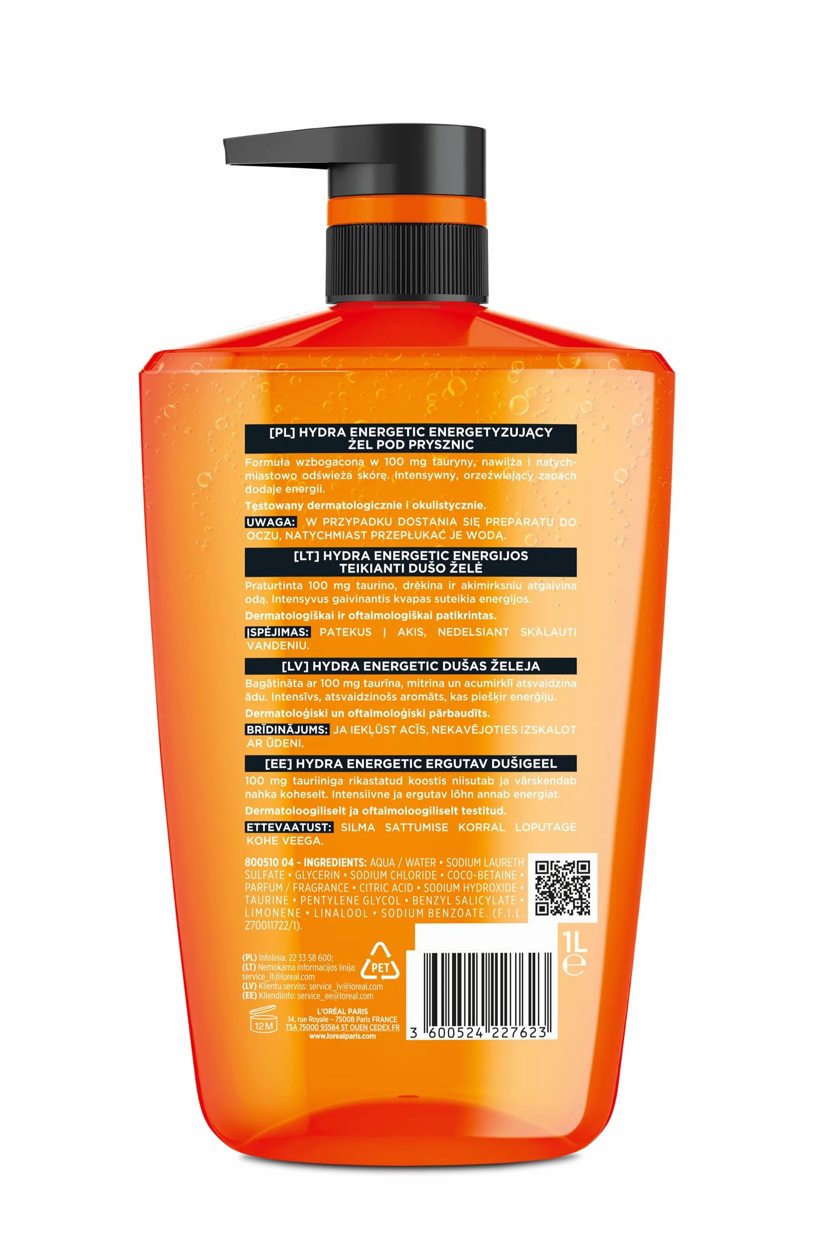 L'Oréal Paris Men Expert Hydra Energetic Żel do mycia ciała 1L