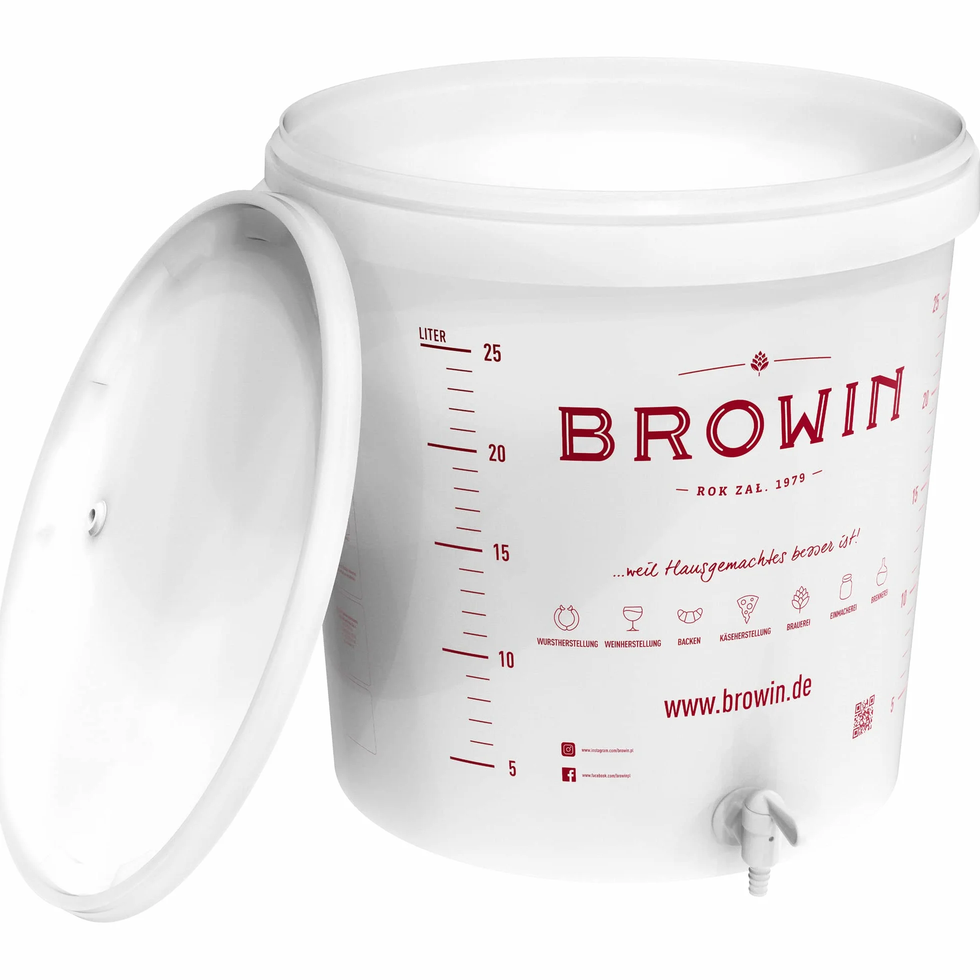 Browin pojemnik fermentacyjny 30 l z kurkiem spustowym