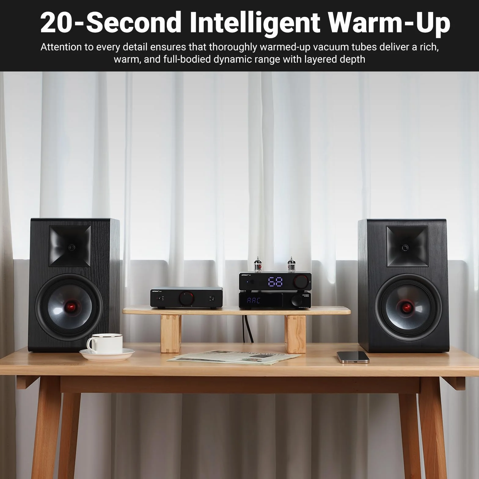 W pełni zbalansowany przedwzmacniacz lampowy AIYIMA T20 LME49720 do domowego sprzętu HiFi Mini przedwzmacniacz lampowy z wejściami i wyjściami RCA i XLR oraz wyjściem wyzwalającym 12 V