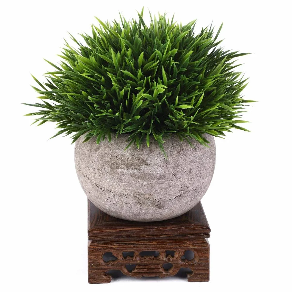 Oumefar Drewniana podstawa ekspozycyjna mały kwadratowy czajniczek podstawa bonsai stojak ekspozycyjny stojak do dekoracji biura domowego (8 x 8 x 3,7 cm)