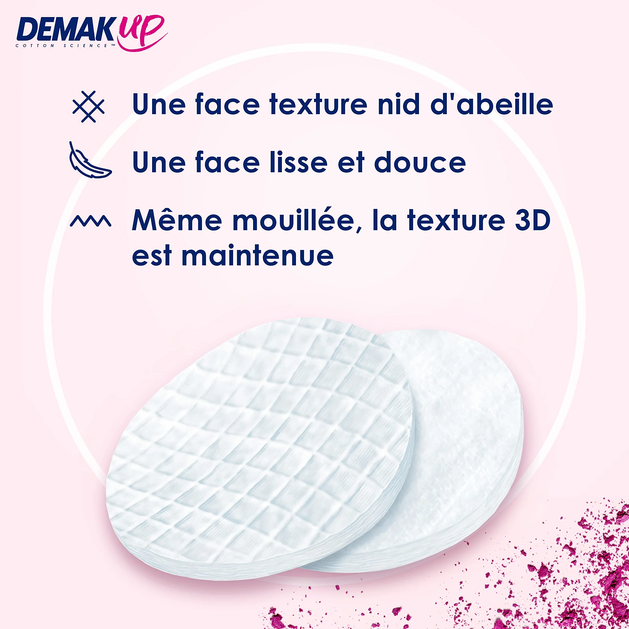 Demak'up Expert zestaw 68 wacików do demakijażu, owalne, maxi