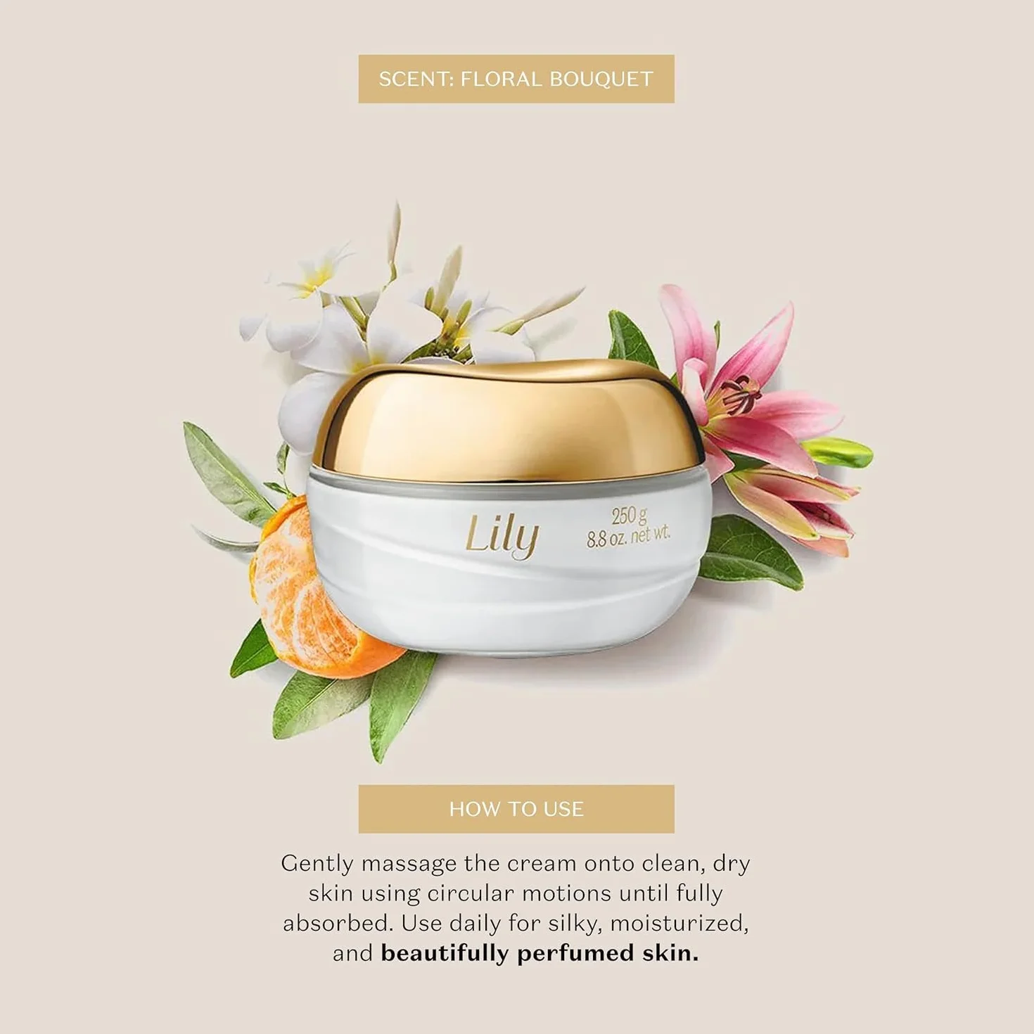 O Boticário Lily Zestaw Prezentowy Perfumy i Pielęgnacja Skóry z 3 Produktami | Krem Nawilżający Ciało, Perfumowany Olejek Do Ciała i Woda perfumowana