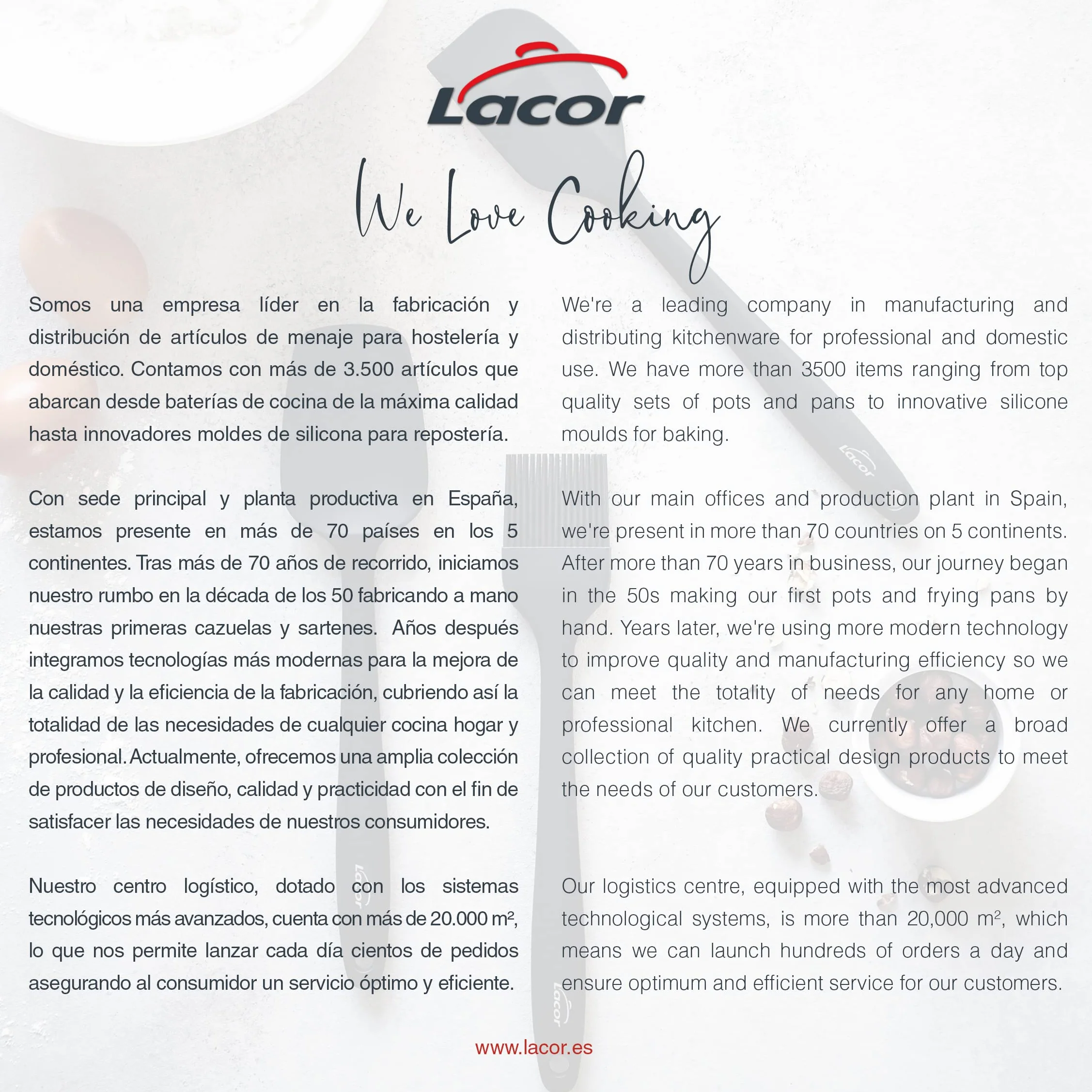 Lacor szary talerz kuchenny silikonowa łyżka 27,5 cm przybory kuchenne