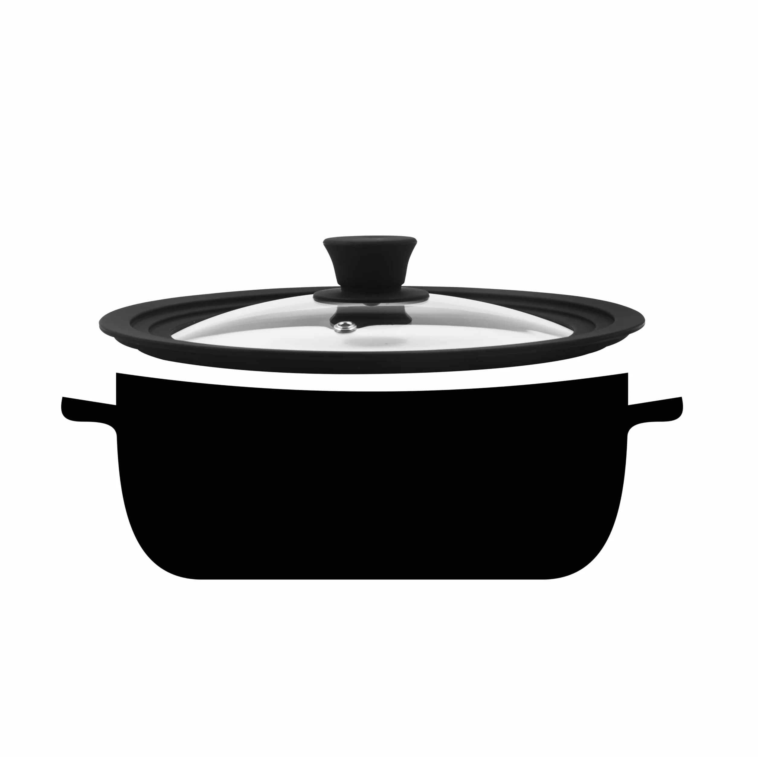 Zanetti, Uniwersalna pokrywka, szklana pokrywka do garnków i patelni, żaroodporna silikonowa krawędź, pasuje do średnicy 28 cm, 30 cm, 32 cm