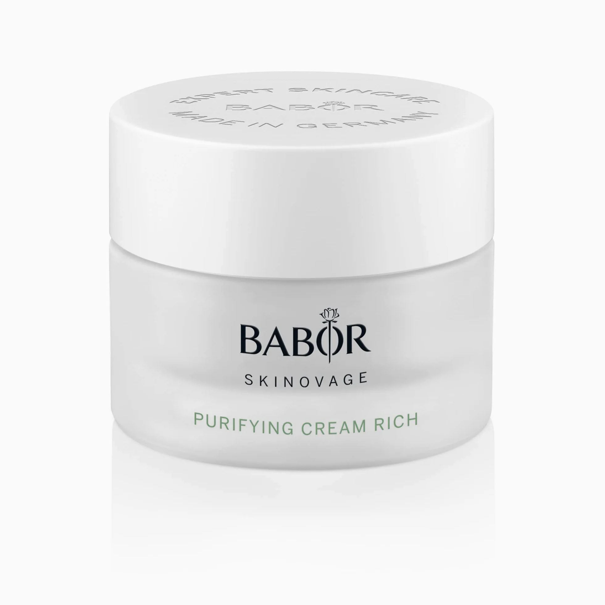 BABOR SKINOVAGE Purifying Cream rich, bogaty w składniki krem do twarzy do skóry zanieczyszczonej, oczyszczająca i oczyszczająca pory, wegański, 50 ml