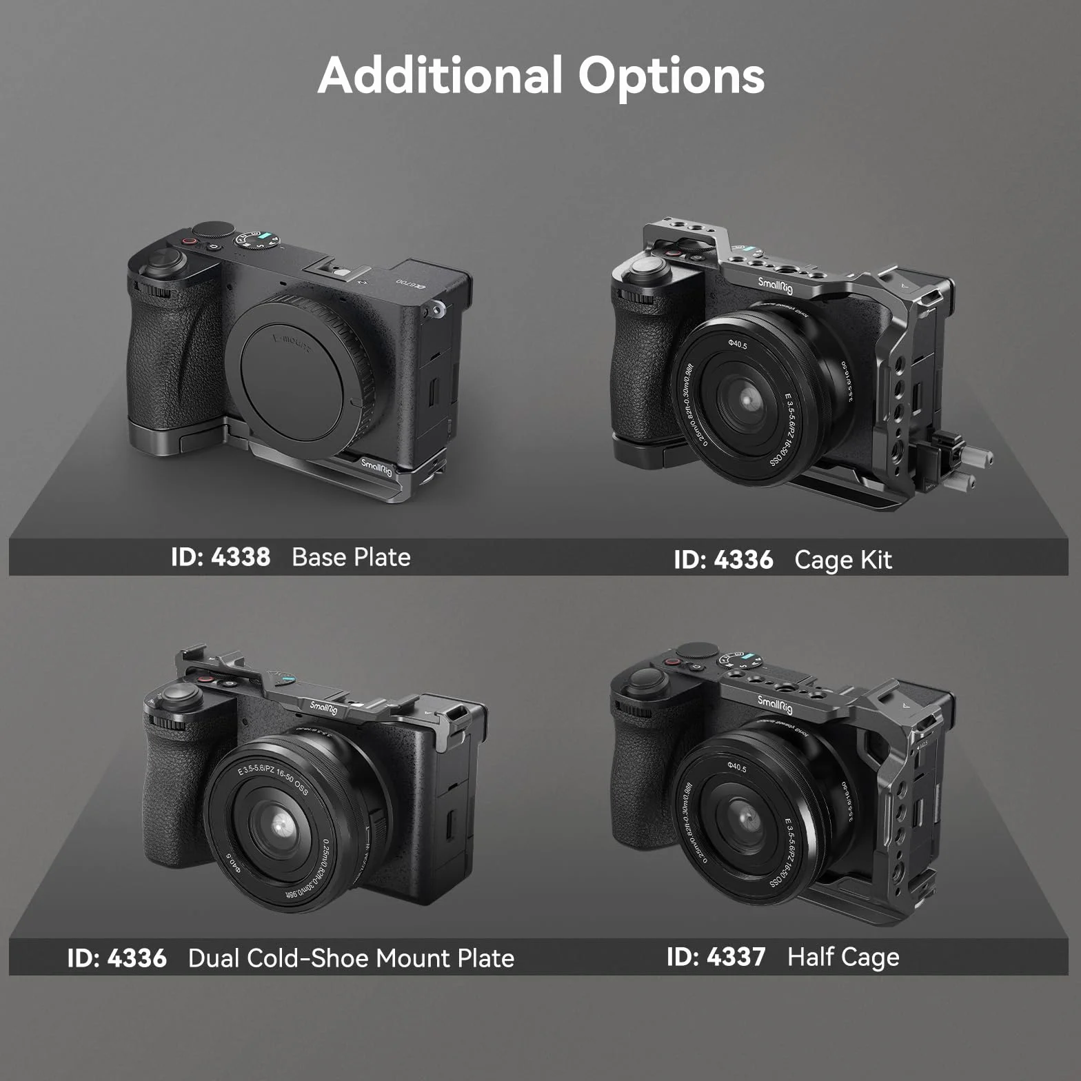 SMALLRIG Cage Zestaw klatki dla Sony A6700 z zaciskiem kablowym do HDMI, wbudowaną płytką szybkiego uwalniania typu dla Arca, filmem do robienia filmów klatka do kamery wideo z mocowaniem butów - 4336