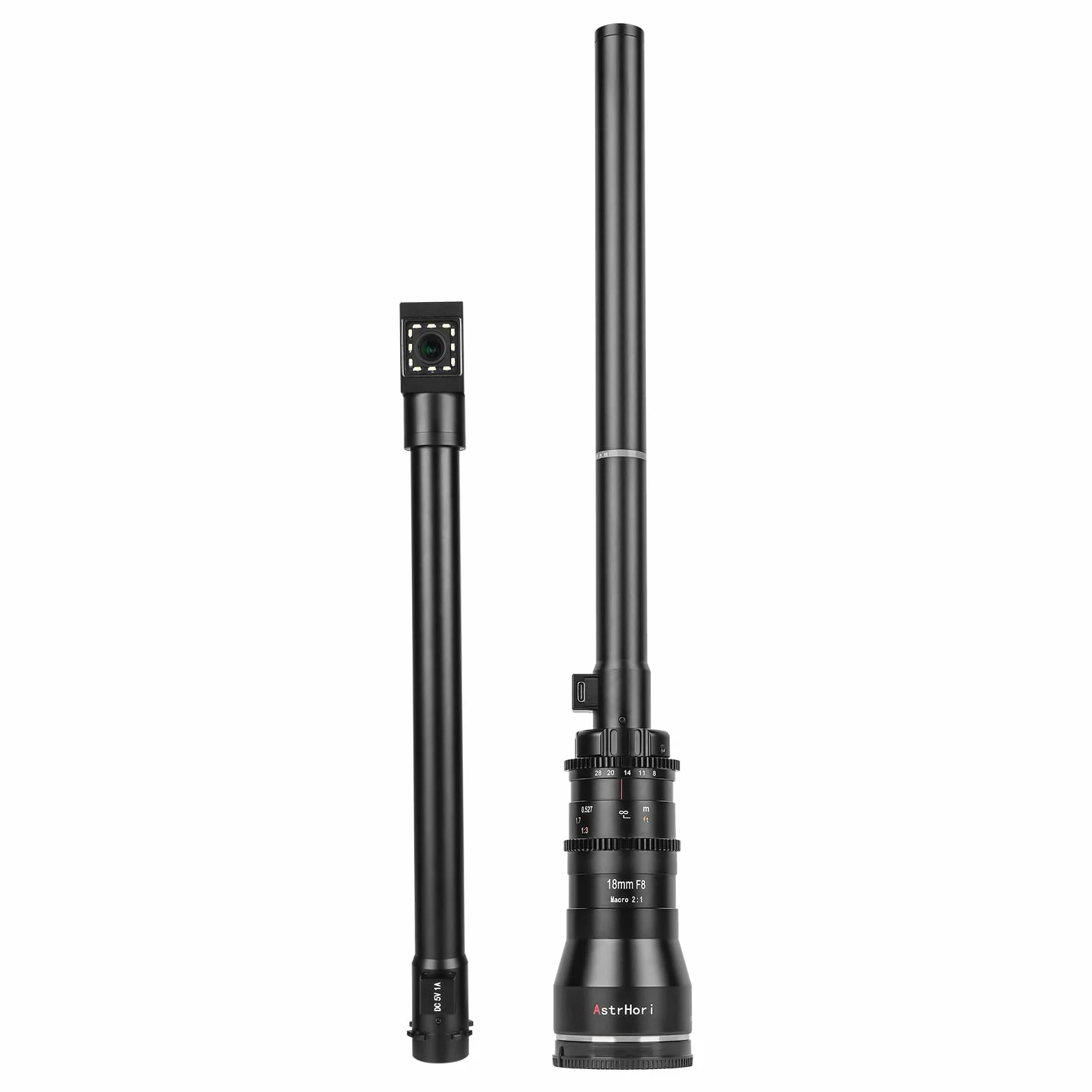 AstrHori 18 mm F8 90° peryprobe i zestaw obiektywów z bezpośrednim widzeniem szerokokątnym 2x makro do aparatów bezlusterkowych APS-C Fuji X Mount X-A1, X-A2, X-A5, X-A7, X-M1, X-H1, X-T1, X-T100