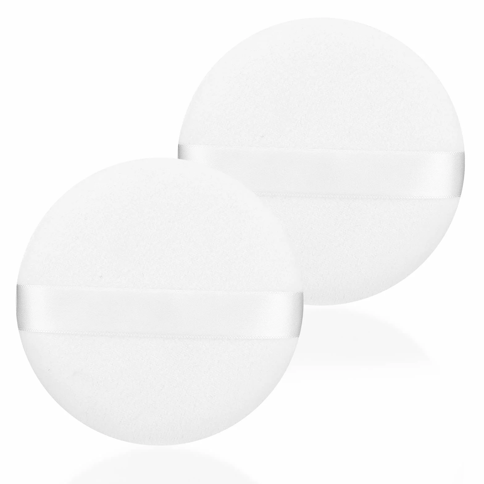 Sibba 10 cm okrągły puder do pudru, ultramiękki nadający się do prania, wielokrotnego użytku, duży welur do twarzy, ciała, pudru, luźny puder, narzędzie do makijażu na mokro i sucho