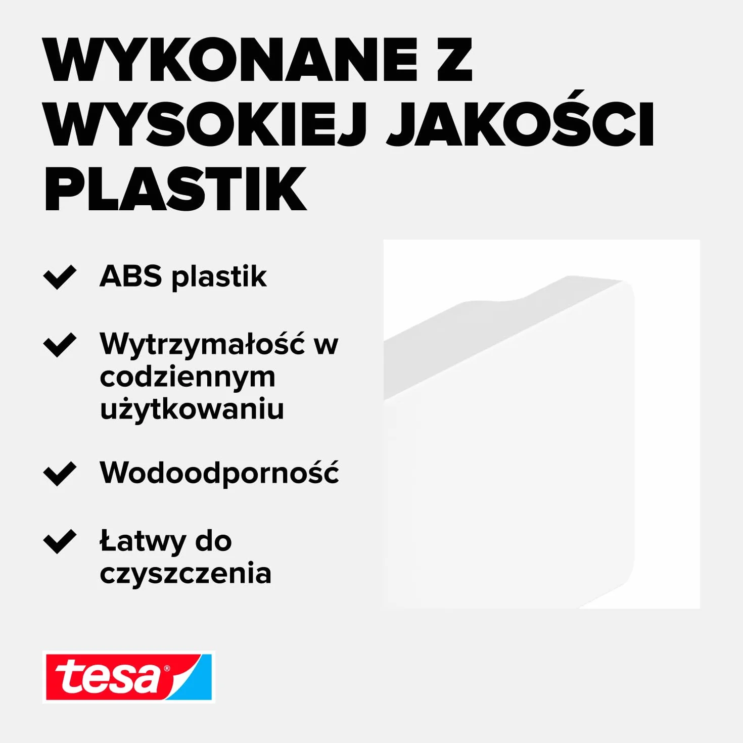 tesa magnetyczny stojak na noże samoprzylepny uchwyt biały