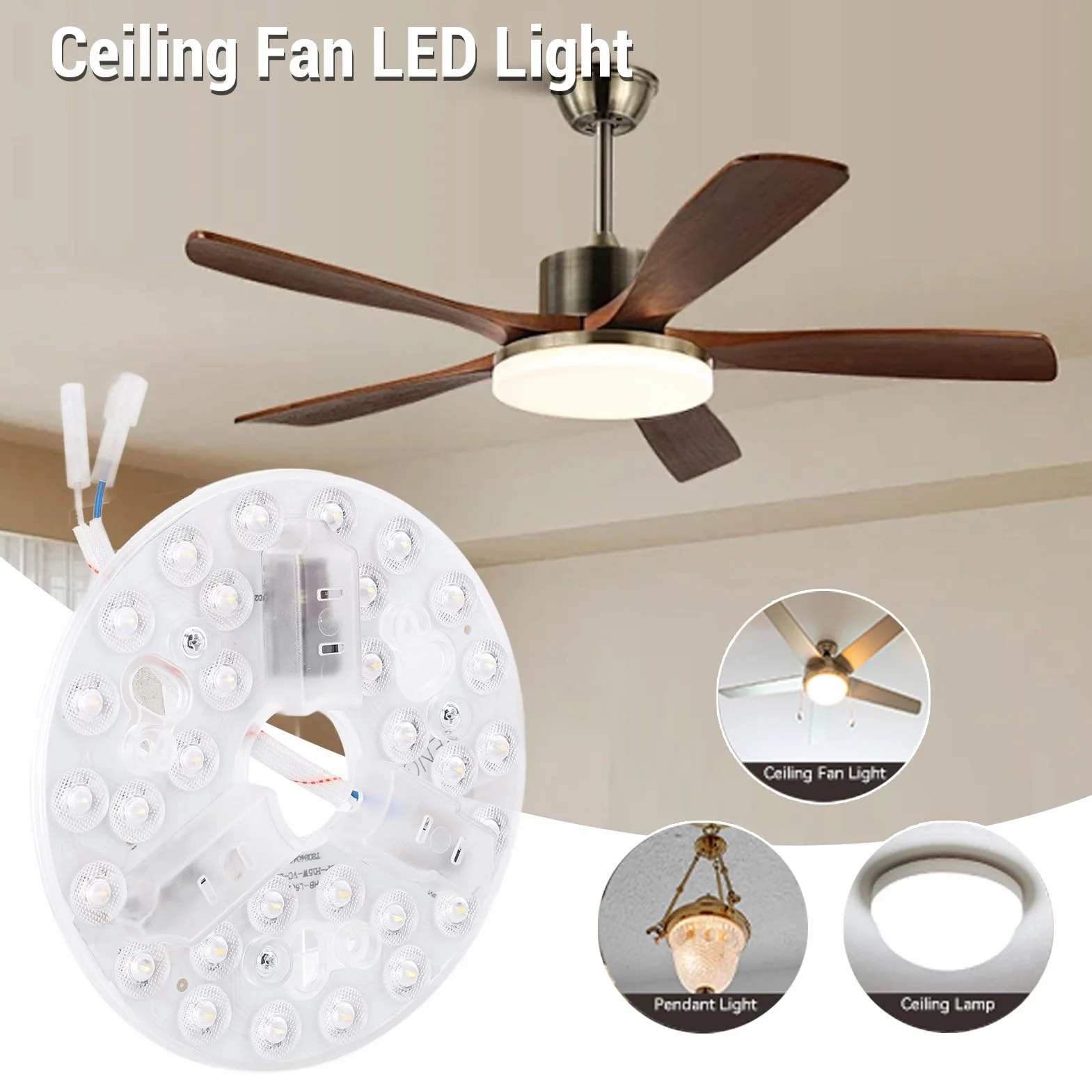 Zestaw światła LED 5.3 cala 15W Okrągły Panel Sufitowy 3CCT Dimmable 3000K/4200K/6500K 95-265V