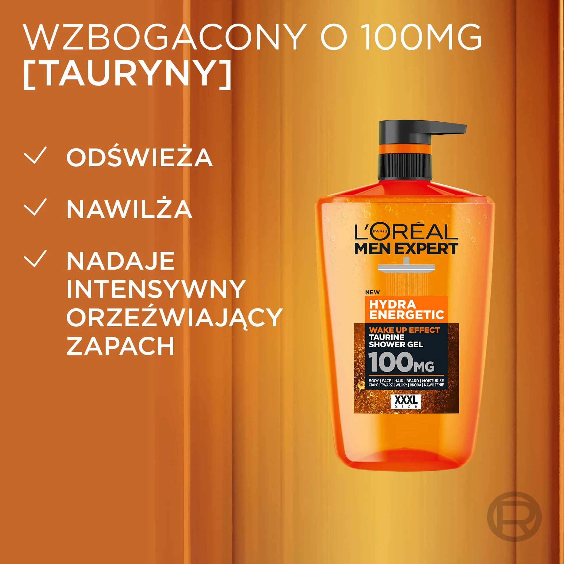 L'Oréal Paris Men Expert Hydra Energetic Żel do mycia ciała 1L