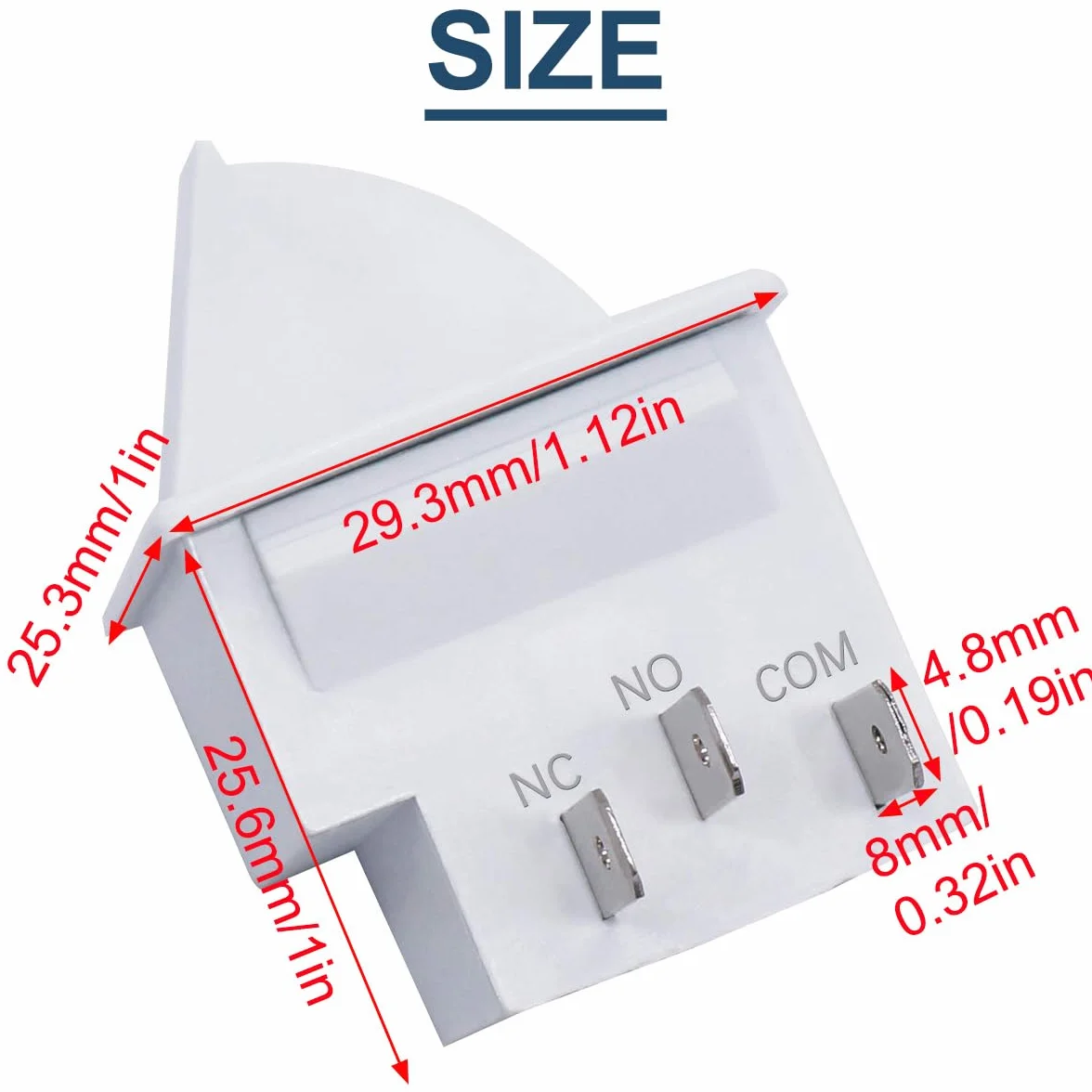 Włącznik światła do lodówki, drzwi, 5 A AC 125 V, 3-biegunowy, sterowanie dźwignią kołyskową, przełącznik światła do lodówki, części zamienne do lodówki, 2 sztuki
