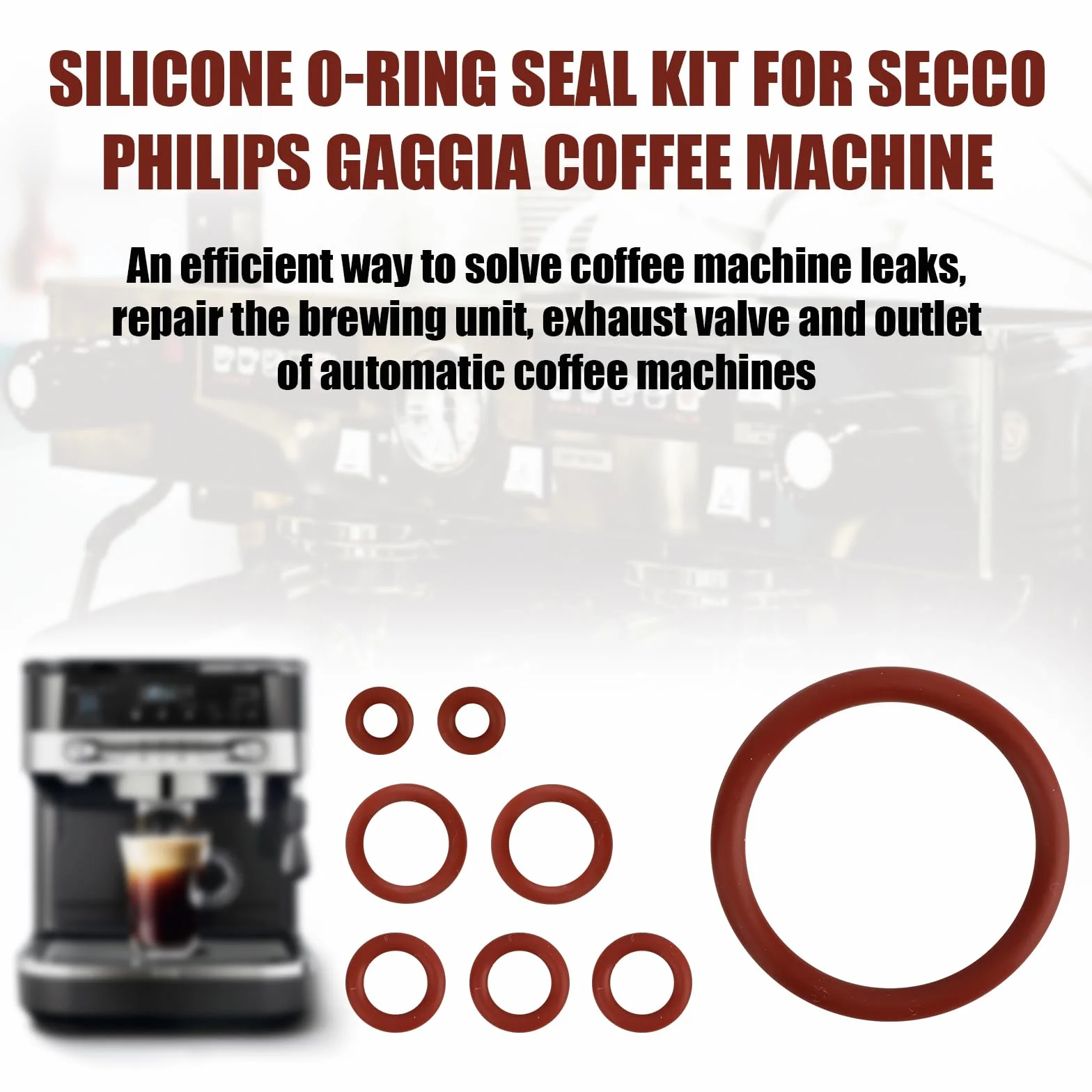 Zestaw O-Ring Silikonowych Uszczelniających do Ekspresów Philips Saeco Gaggia