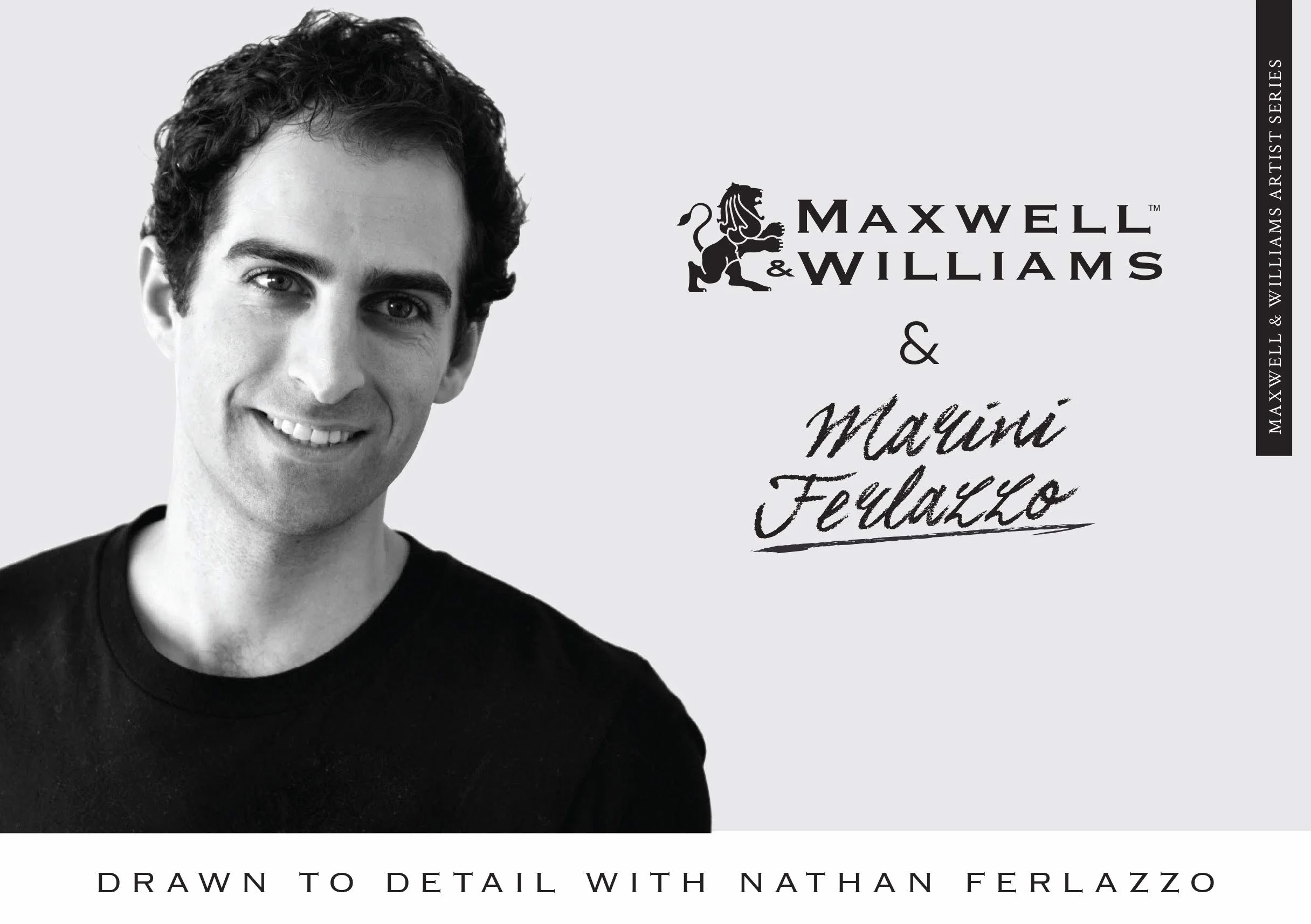 Maxwell & Williams Marini Ferlazzo Birds ręcznik bawełniany 50x70 cm czarny biały