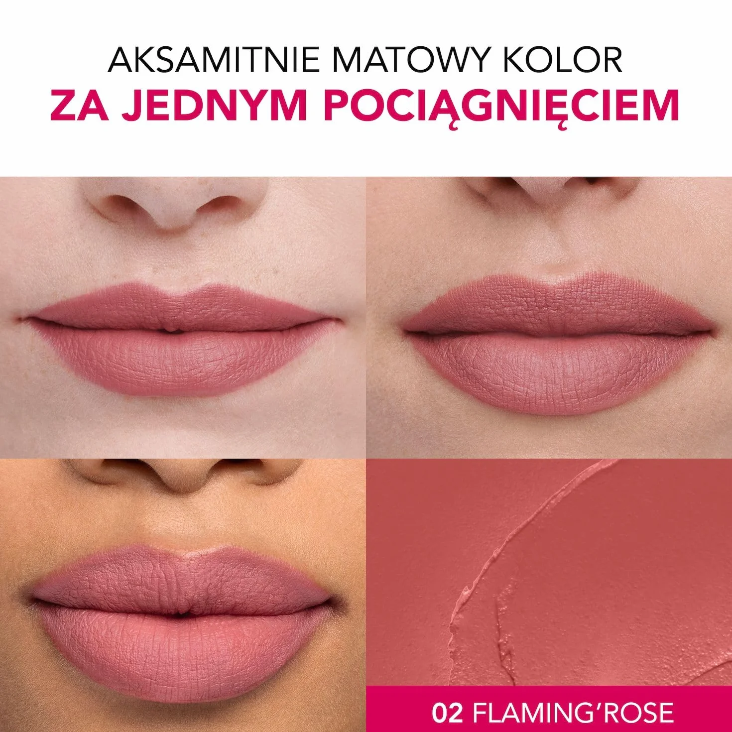Bourjois Rouge Velvet The Lipstick trwała szminka matowa nr 02 Flamin' Rose