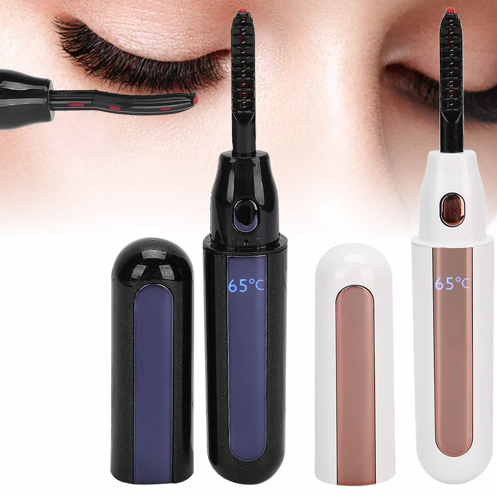 Elektrische Wimpernzange, Beheizbare Wimpernzange, Heated Eyelash Curler, Beheizter Wimpernwickler und Wimpernformer Wiederaufladbar für Make Up (white)