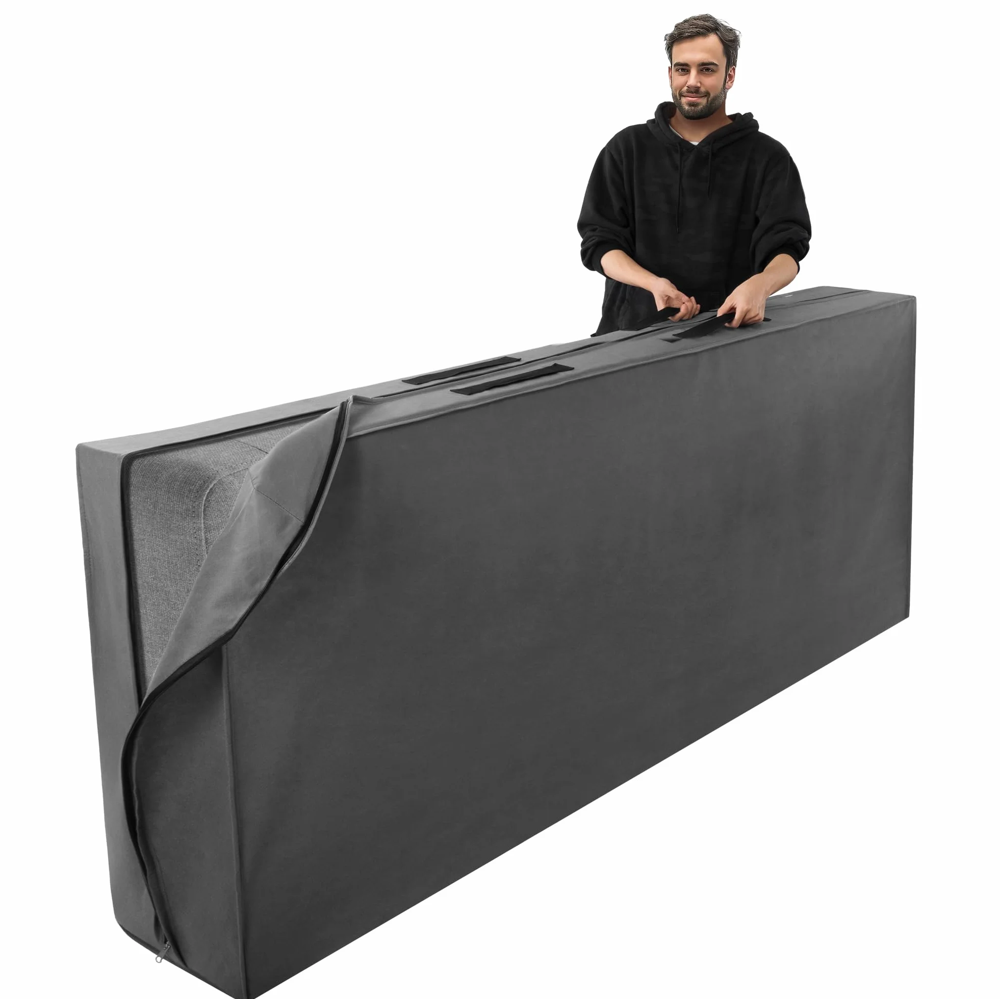 Navaris Torba do przechowywania materaca oddychająca z uchwytami 80 x 200 x 25 cm