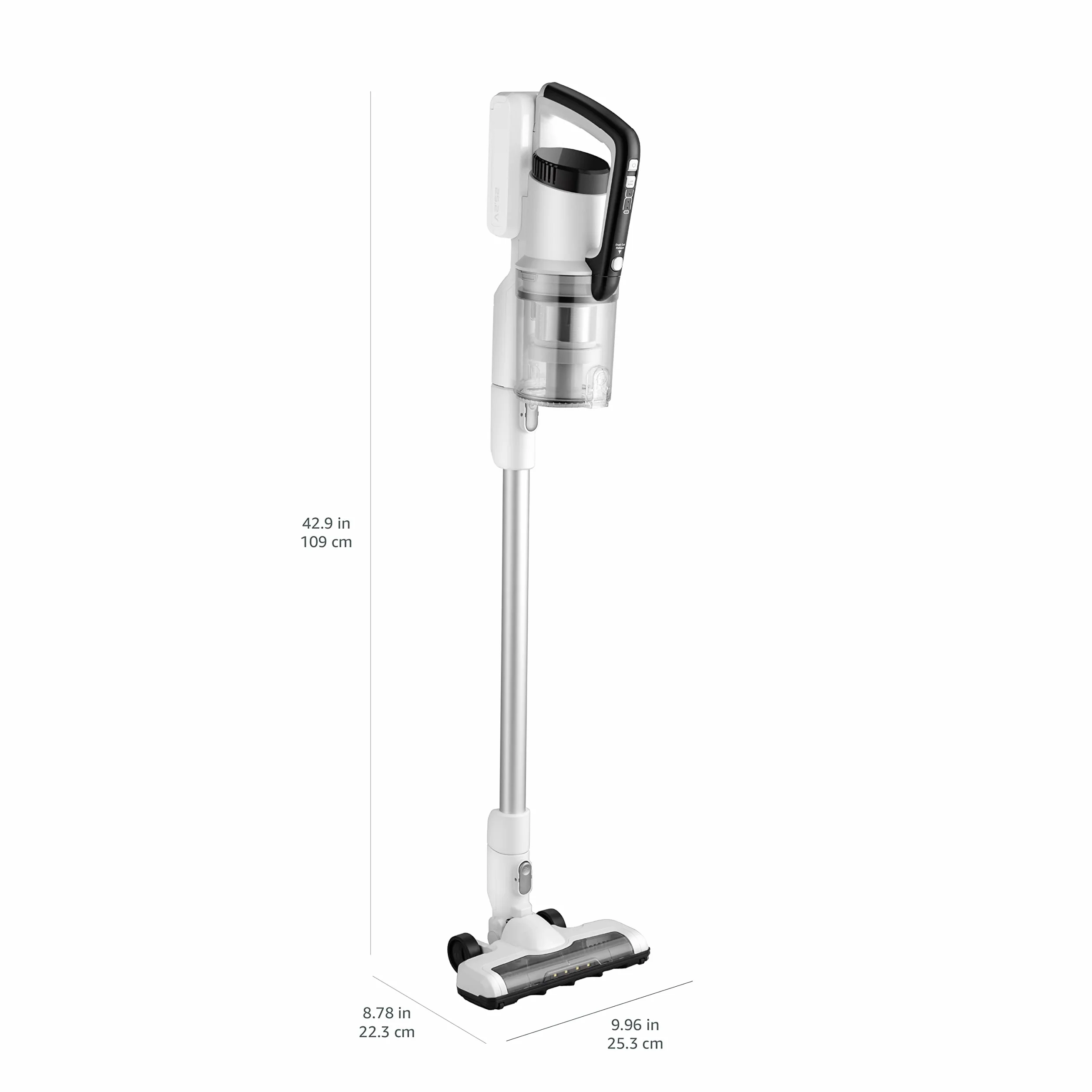 Amazon Basics Bezprzewodowy odkurzacz 2 w 1 150 W 0,7 l biały niebieski