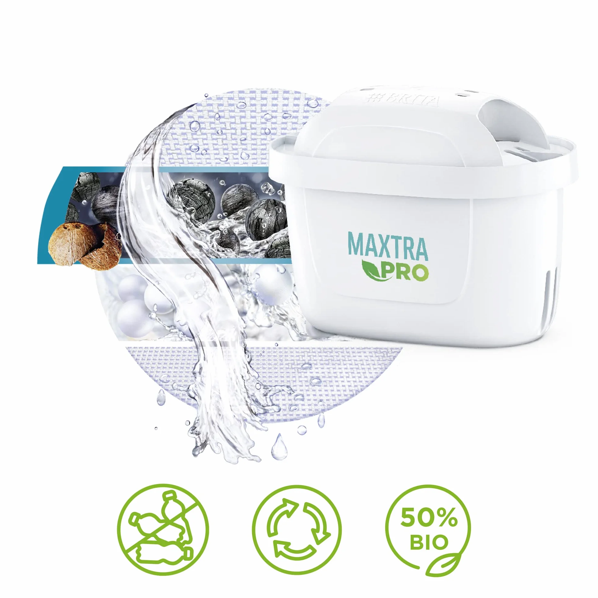 BRITA Szklany dzbanek filtrujący Glass 2,5 l z 3 filtrami MAXTRA PRO Pure Performance redukującymi chlor, kamień, PFAS i metale