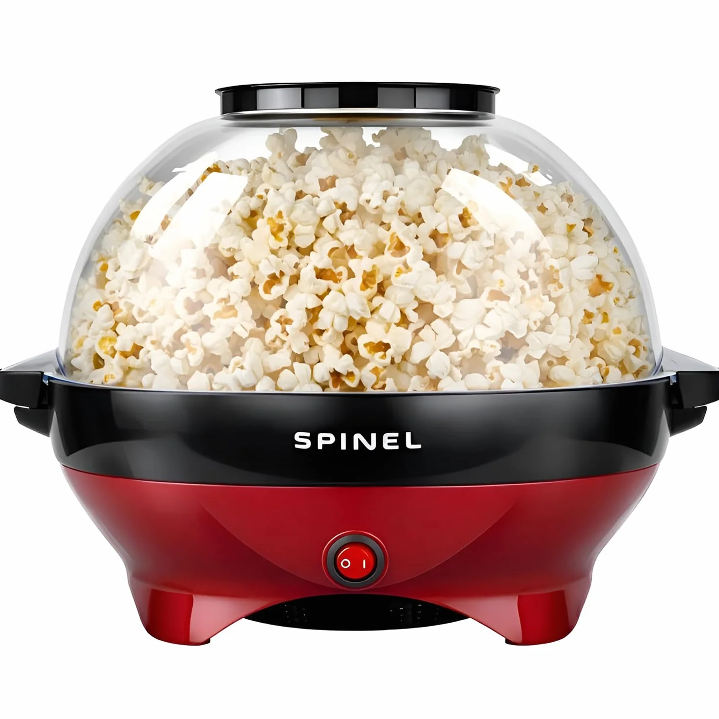 SPINEL Maszyna Do Robienia Popcornu, Urzędzenie do Popcornu z Cukrem, Olejem, Masłem o pojemności 5,5 l, Powłoka Nieprzywierająca, Zdejmowana Płyta, Cicha i Szybka