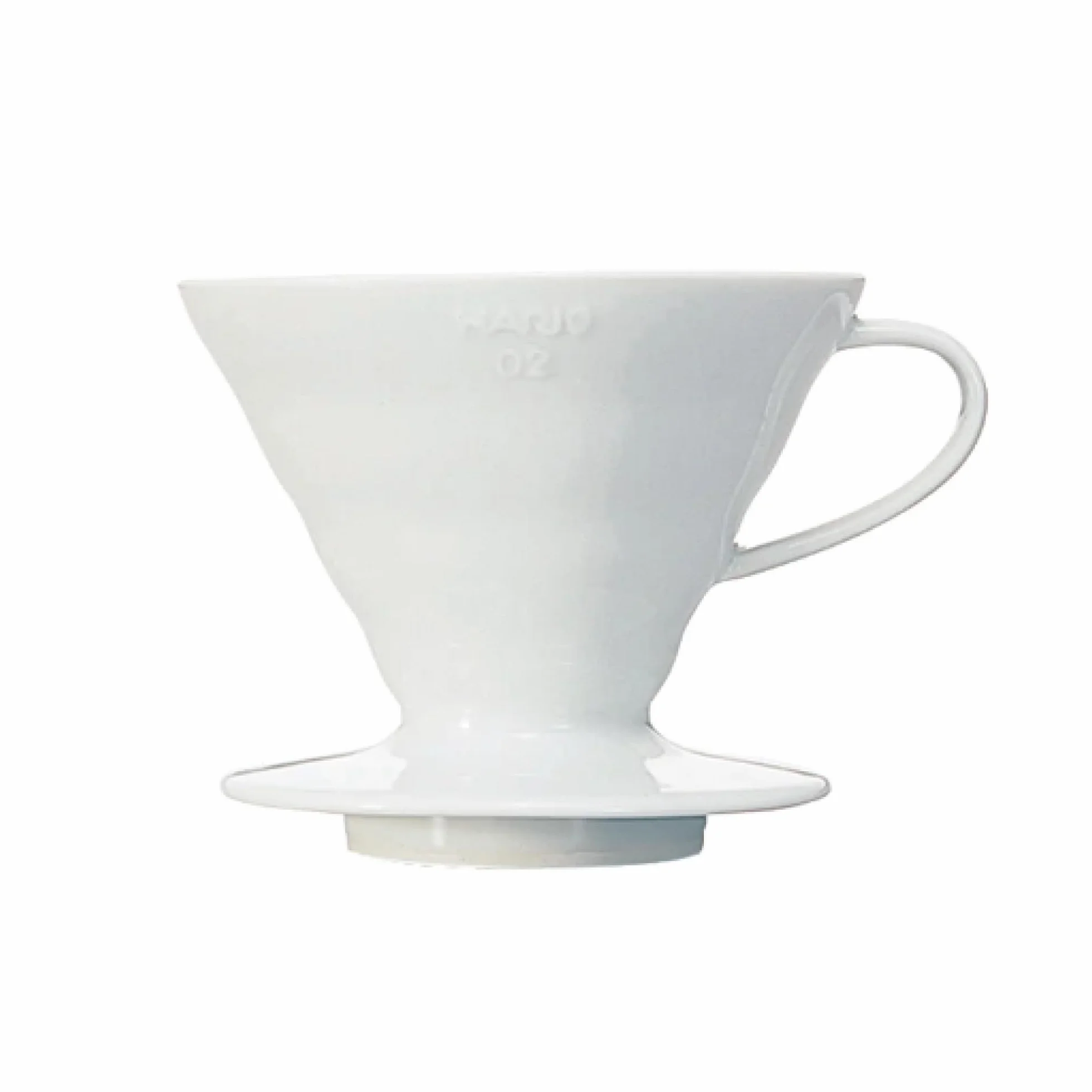 HARIO VDCR-02-W V60 przezroczysty ociekacz 02 ceramiczny, biały, 1-4 filiżanki, kawa, kapanie ręczne, wyprodukowano w Japonii