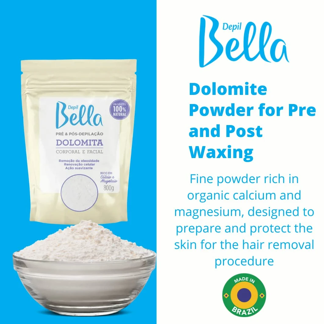 Depil Bella Dolomita Proszek do depilacji przed i po ciele i twarzy, 800 g