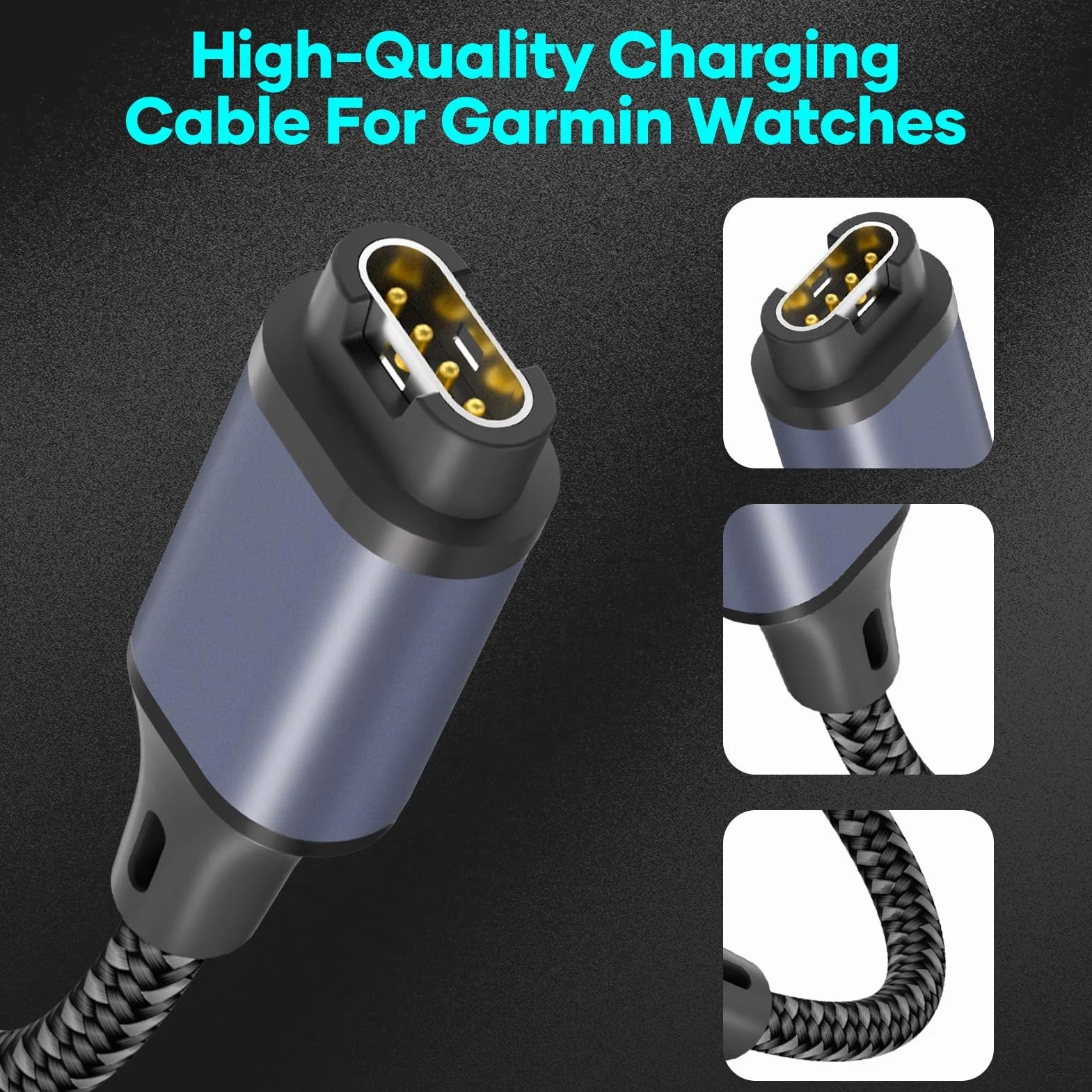 Kabel do ładowania USB-C do zegarków Garmin, kabel do ładowania 2M USB-C do Garmin Fenix ​​8/8 Solar/7S/7X/E/6, Forerunner 945/955/965/265/55, Tactix, Vivoactive 4S/5, Venu 2S/3S/SQ, Epix Pro 2