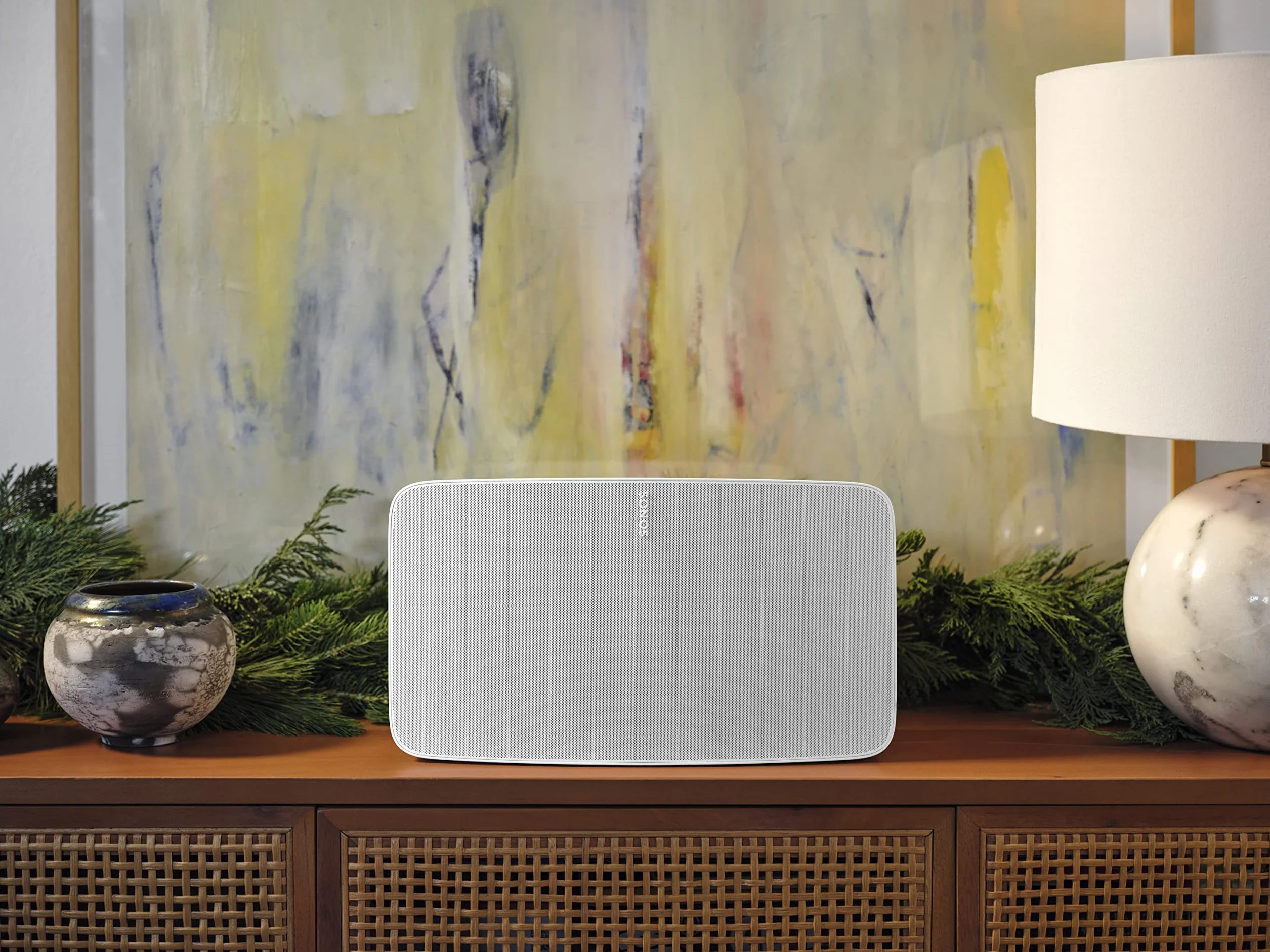 Sonos Five | Głośnik Hi-Fi z Wi-Fi, wejściem liniowym 3,5 mm, obsługą strumieniowego przesyłania dźwięku o wysokiej rozdzielczości - Biały