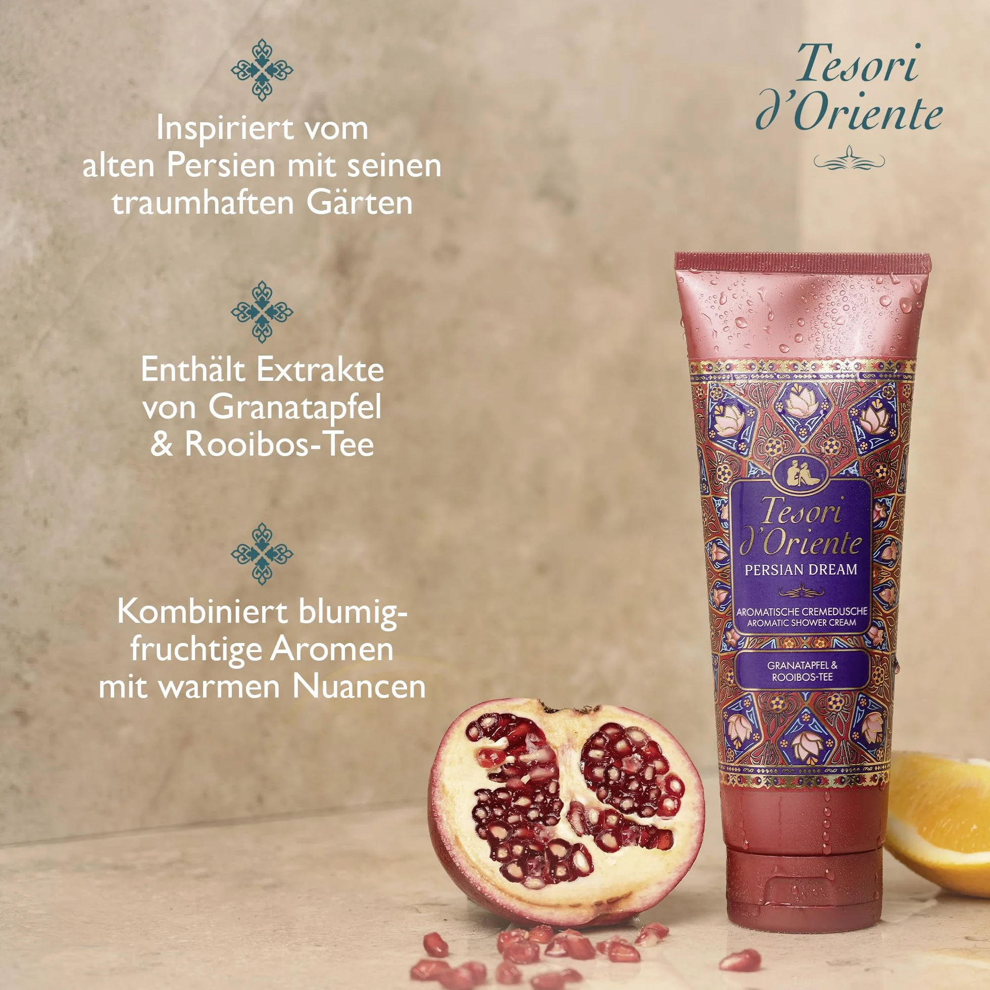 TESORI D'ORIENTE Zestaw upominkowy pod prysznic 3 x 75 ml Ayurveda Persian Dream Bizantium
