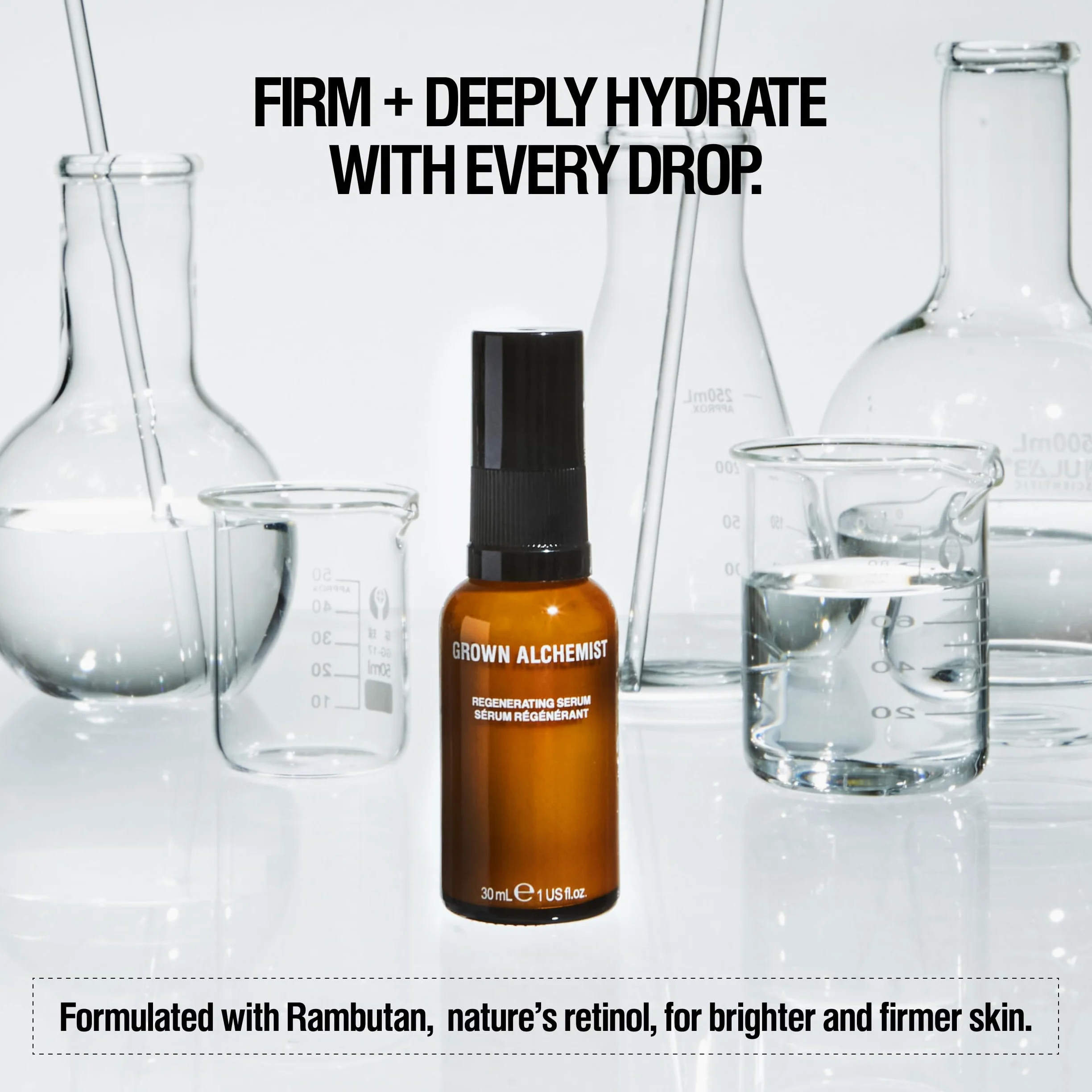 Grown Alchemist Regenerating Serum do Twarzy - Antystarzejące się Serum z Peptydami, Białka, Kolagen na bazie roślin do zapobiegania zwijaniu, nawilżaniu, organicznym serum do rozjaśniania twarzy, 30