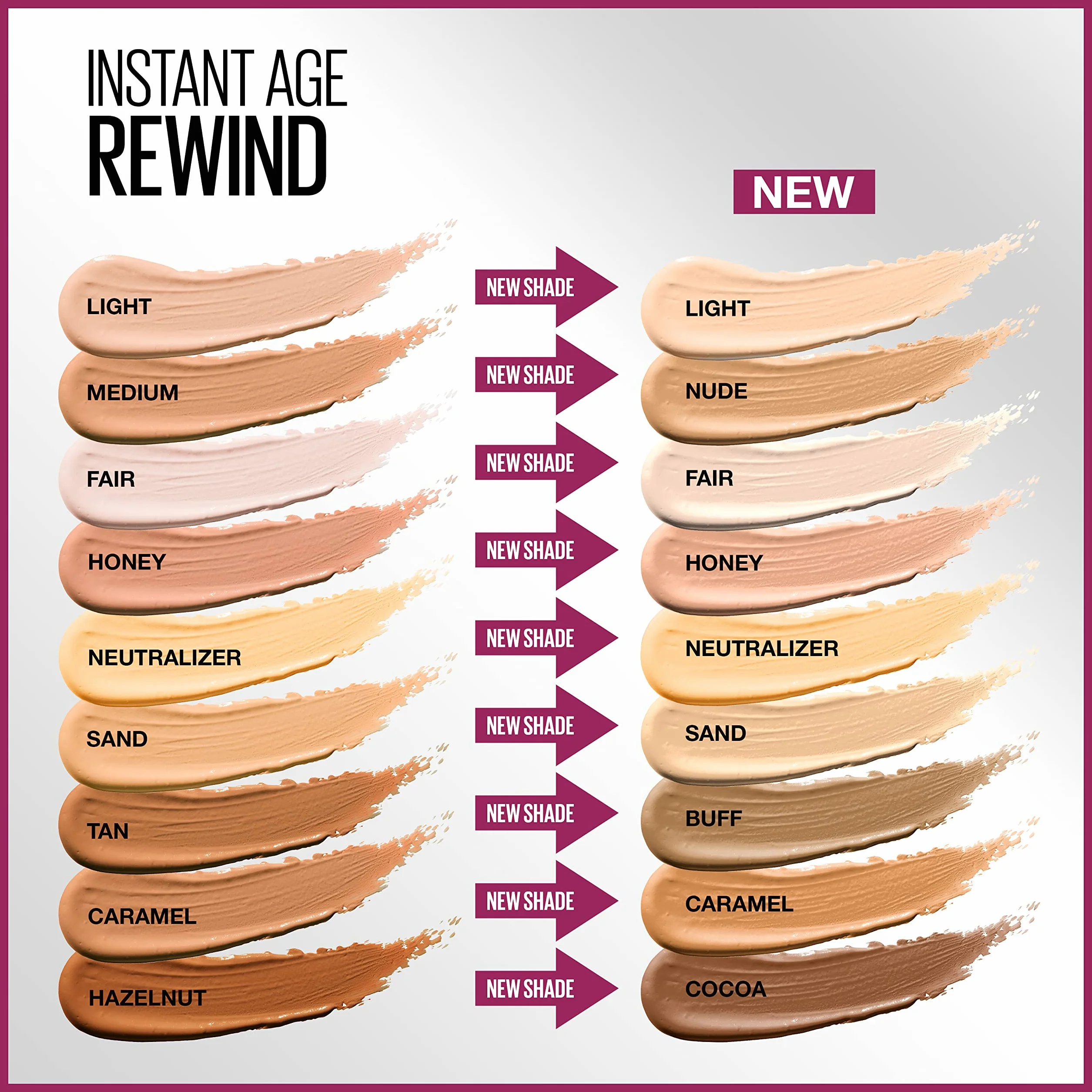 Maybelline New York Instant Anti Age Eraser multifunkcyjny korektor do twarzy z gąbeczką, maskuje zaczerwienienia, cienie i zmarszczki, 01 Light - jasny beż, 6,8 ml