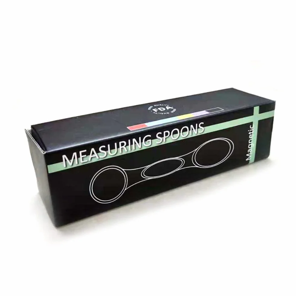 Magnetyczne Łyżki Pomiarowe 9szt ze Stali Nierdzewnej, Dwustronne Miarki z Poziomikiem - BPA Free, Antypoślizgowe do Przypraw/Cukru/Soli (Zestaw Kuchenny na Grill/Piknik)