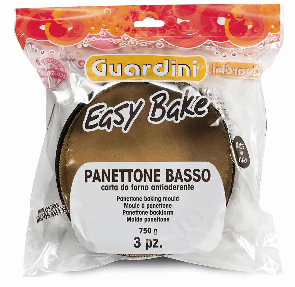 Guardini Formy do pieczenia Panettone Ø19 cm 750 g Papier do pieczenia Beżowy