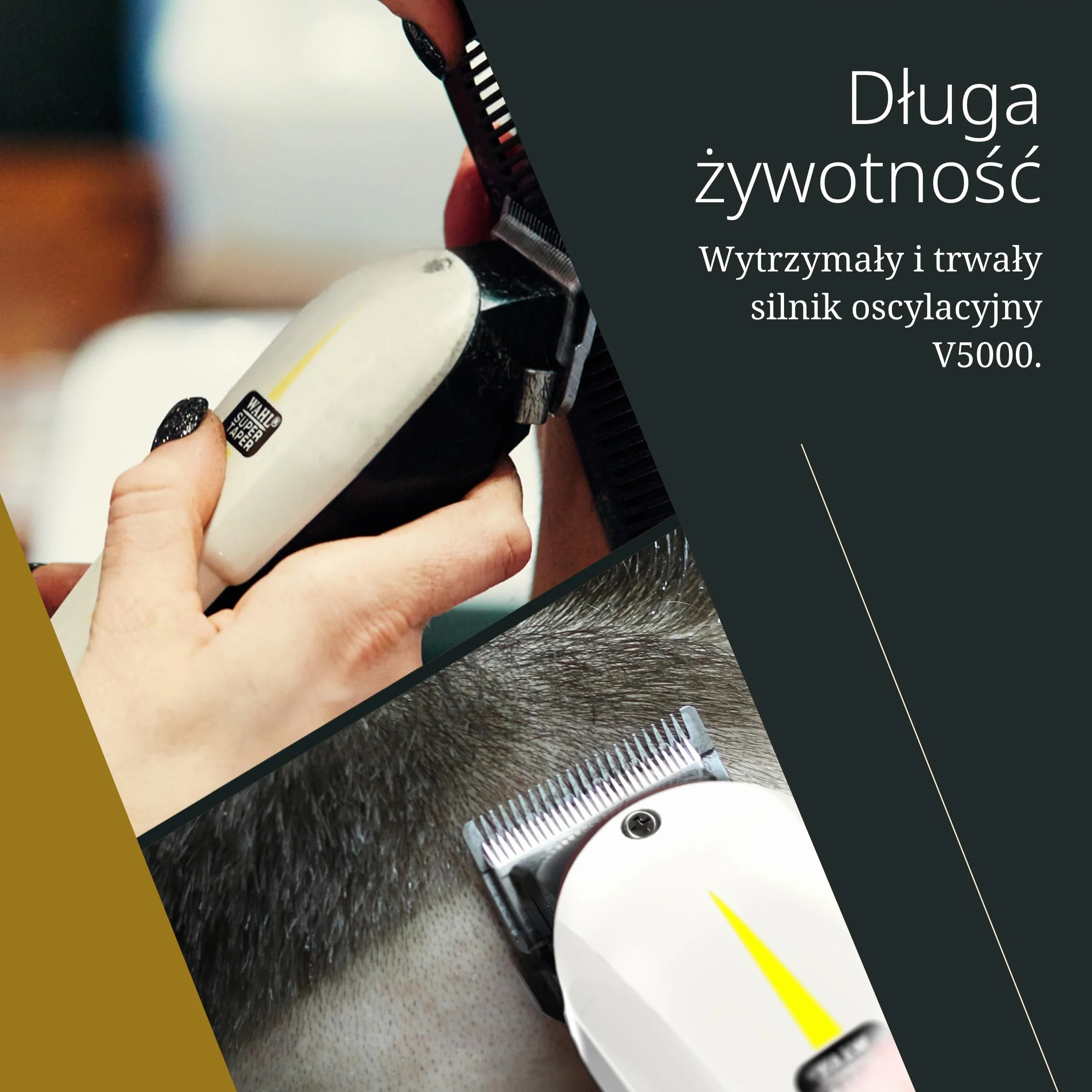 Wahl Super Taper - Professional Mains Hair Clipper - do usuwania luzem i zwężaniem się, czarno -białe