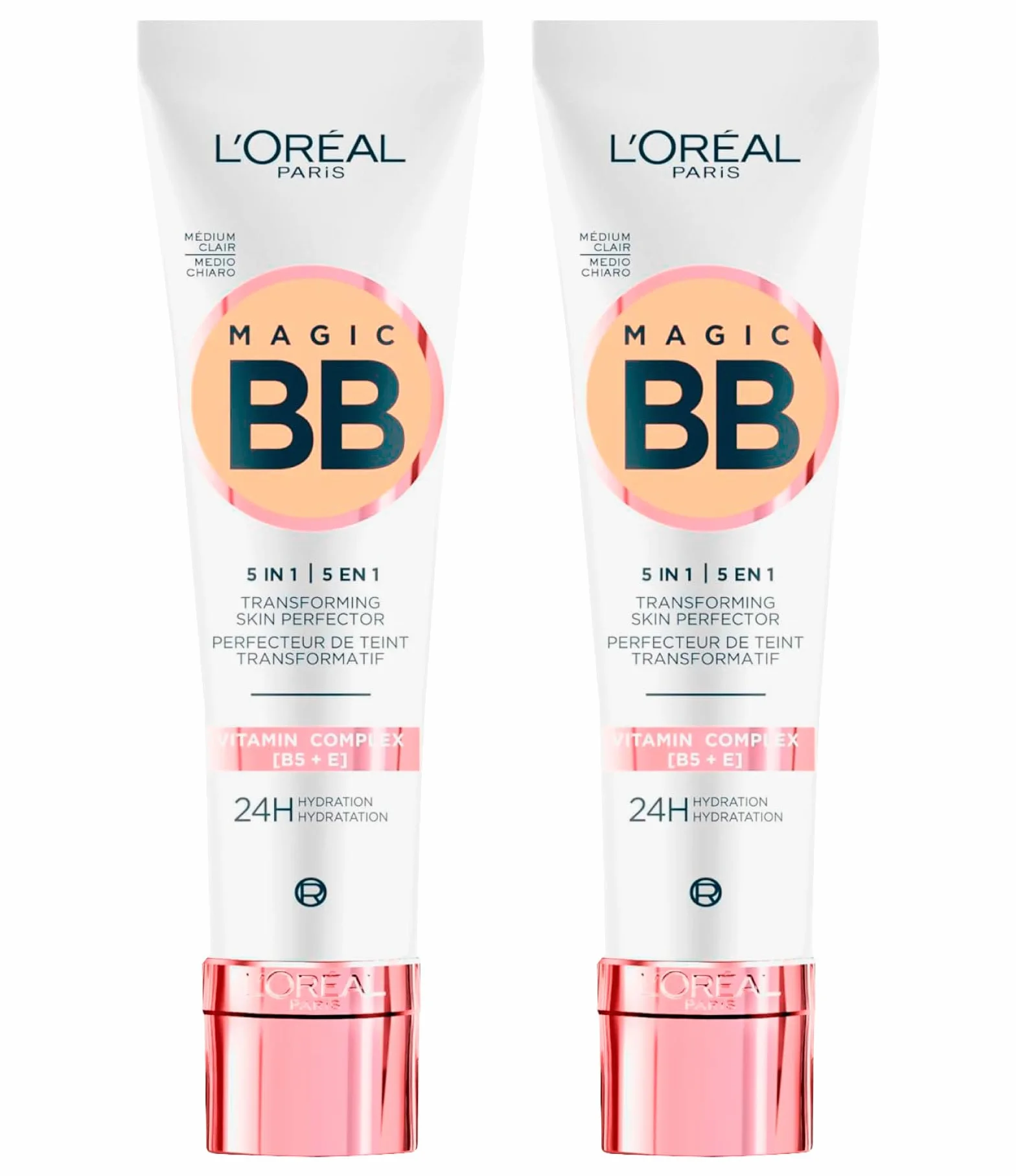 L'Oréal Paris C'Est Magic BB Cream 5in1 Nawilżacz przeciwutleniacz Uniformant Wygładzający Oświetlający 24h Ekstrakt Fig Protector SPF 20 tekstura lekka i kremowa Kolor 03 Medium Light - 2 Kosmetyki