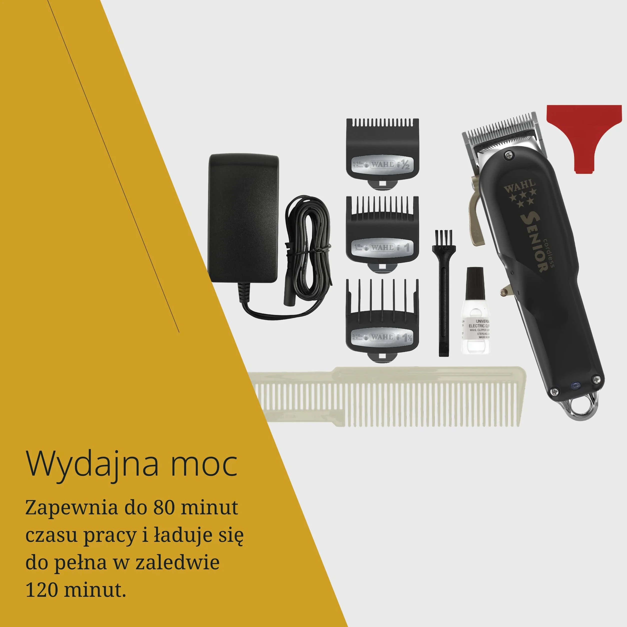 Wahl Cordless Senior - Professional Mains/Pordless Hair Clipper - Mocny i szybki blas