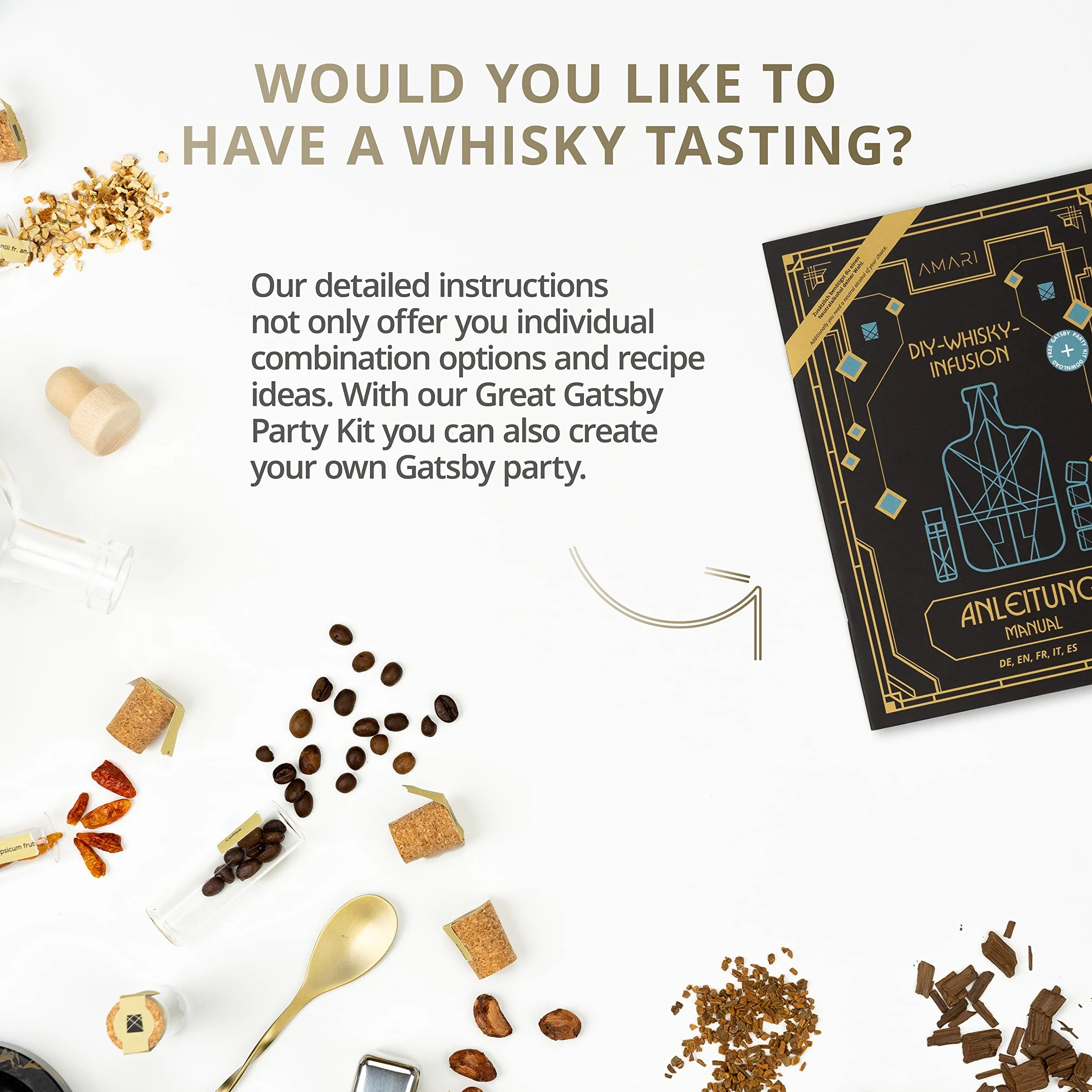 AMARI Zestaw do samodzielnego przygotowania whisky z akcesoriami pudełko upominkowe Whisky Tasting